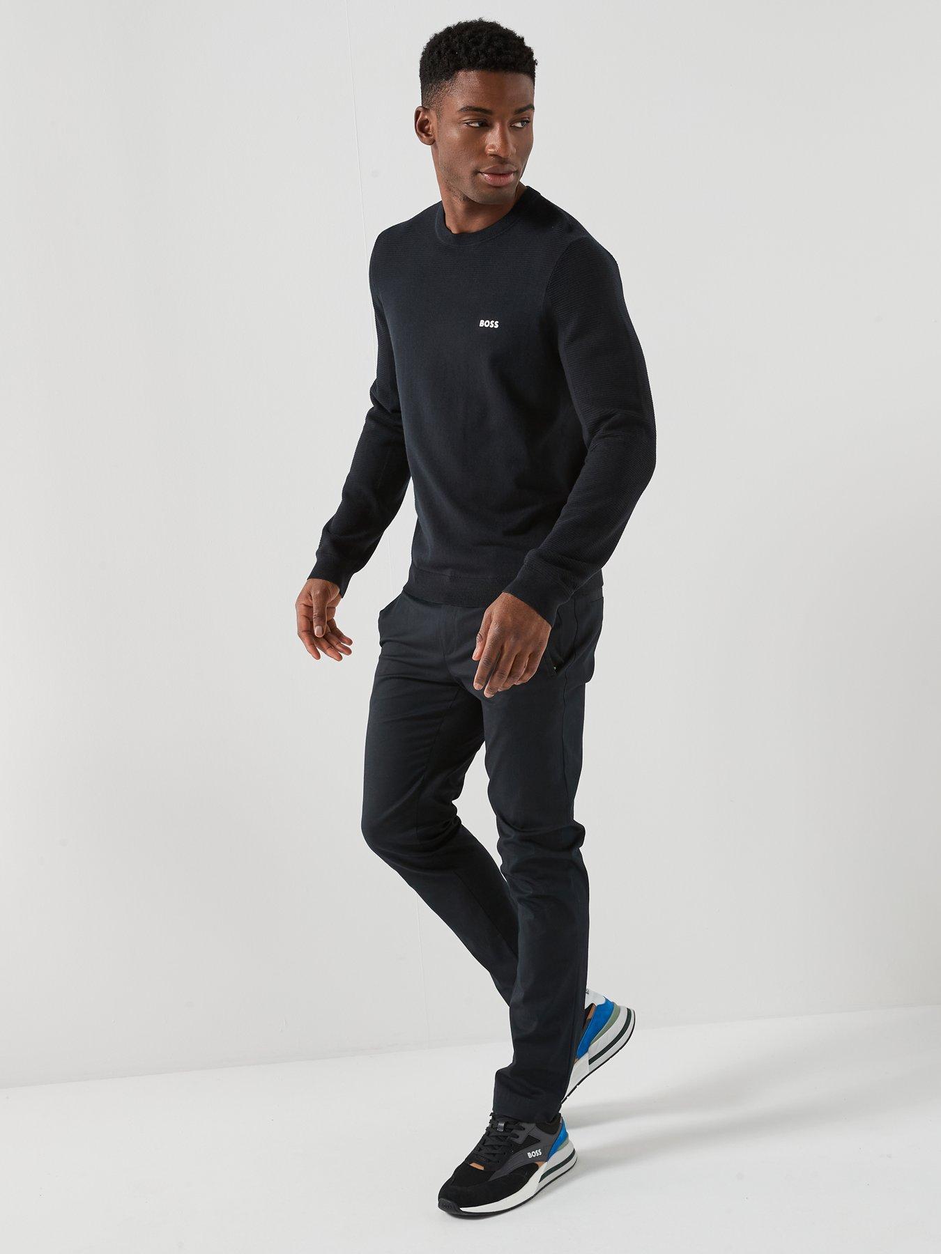 Image 3 of 6 of BOSS Momentum-X Merino Crew Knitted Jumper - Navy