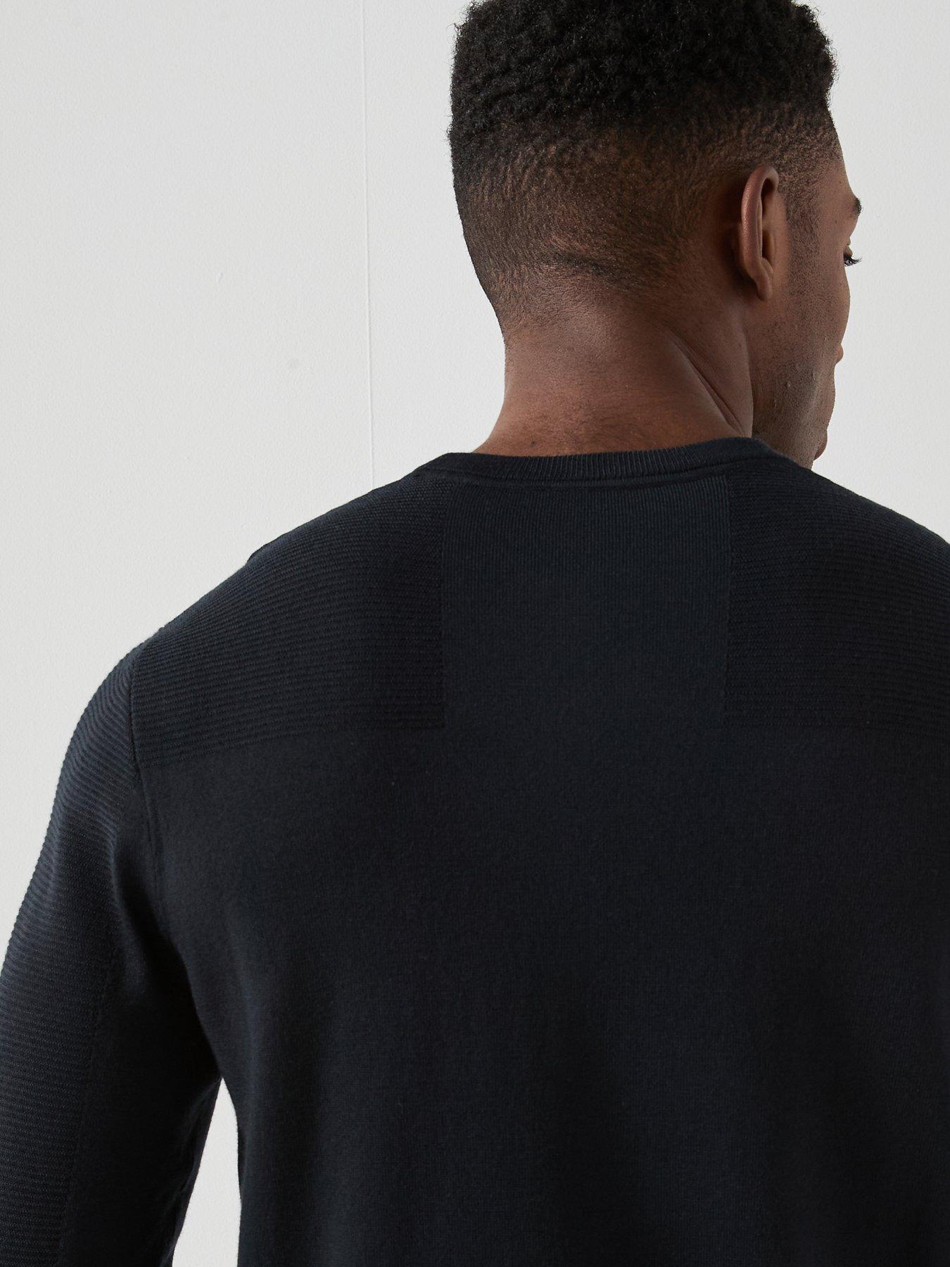 Image 6 of 6 of BOSS Momentum-X Merino Crew Knitted Jumper - Navy