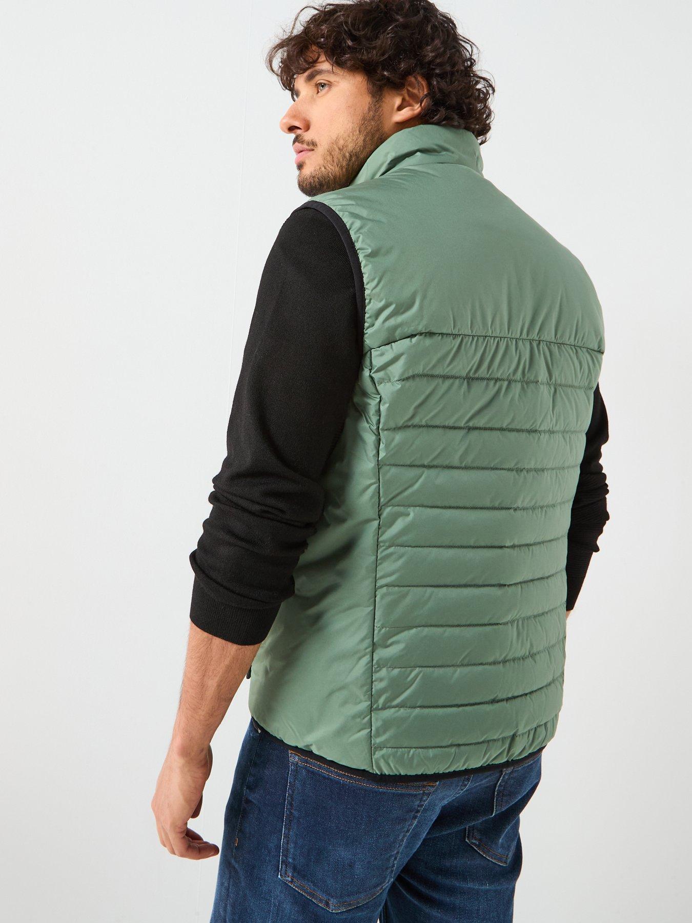  image of boss-urbanex-regular-fit-light-quilted-gilet-green