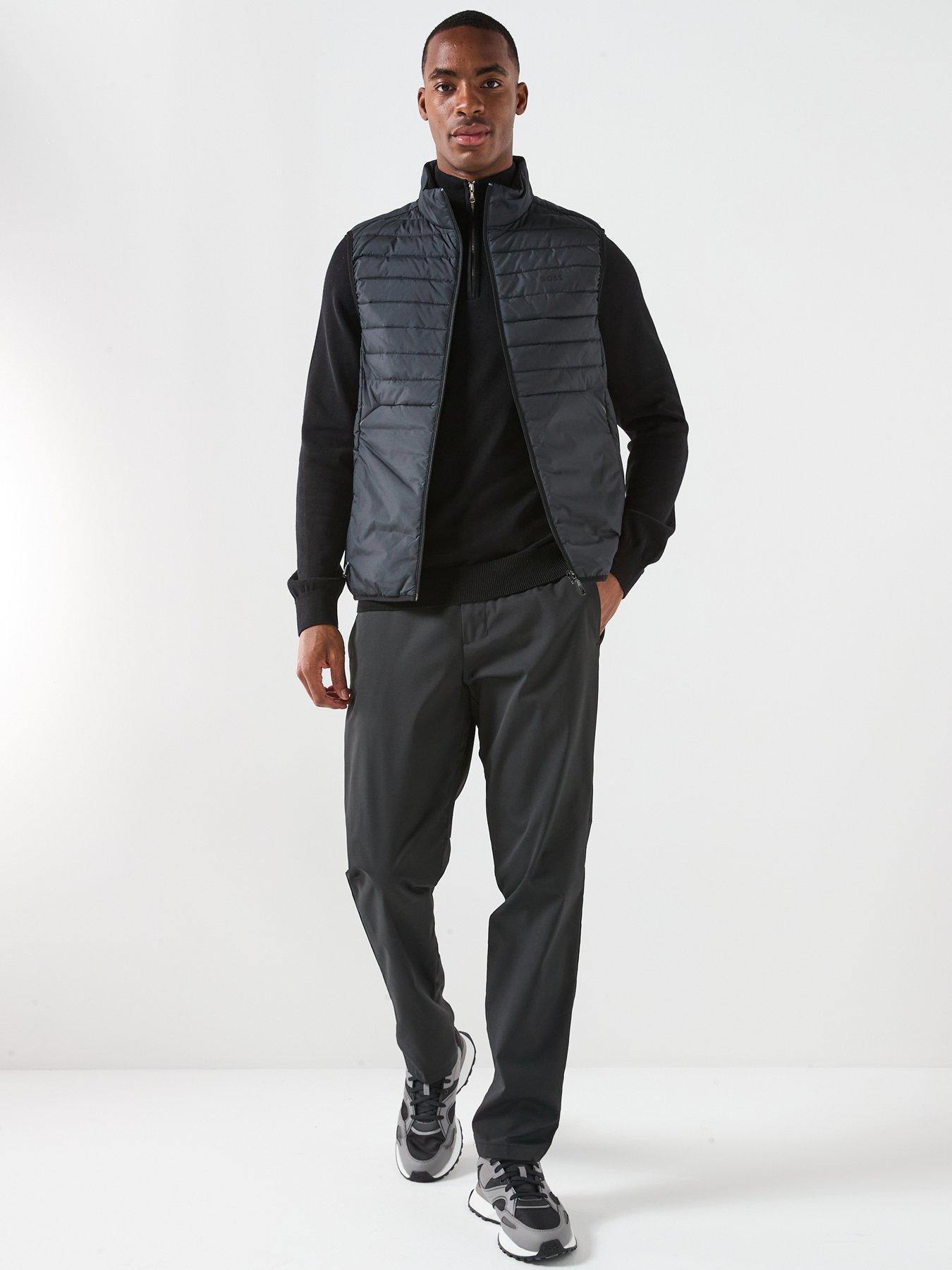  image of boss-urbanex-regular-fit-light-quilted-gilet-navy