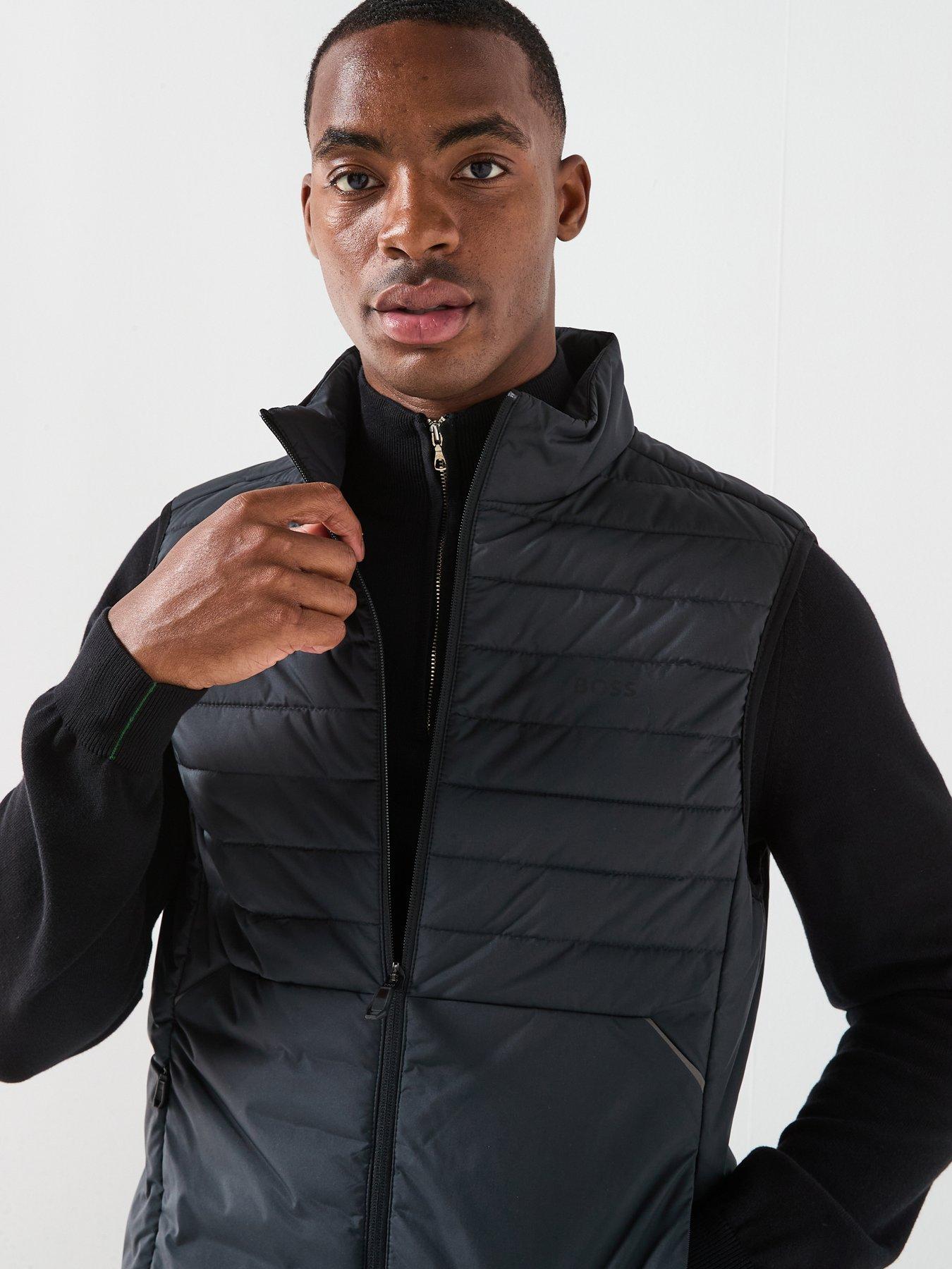  image of boss-urbanex-regular-fit-light-quilted-gilet-navy