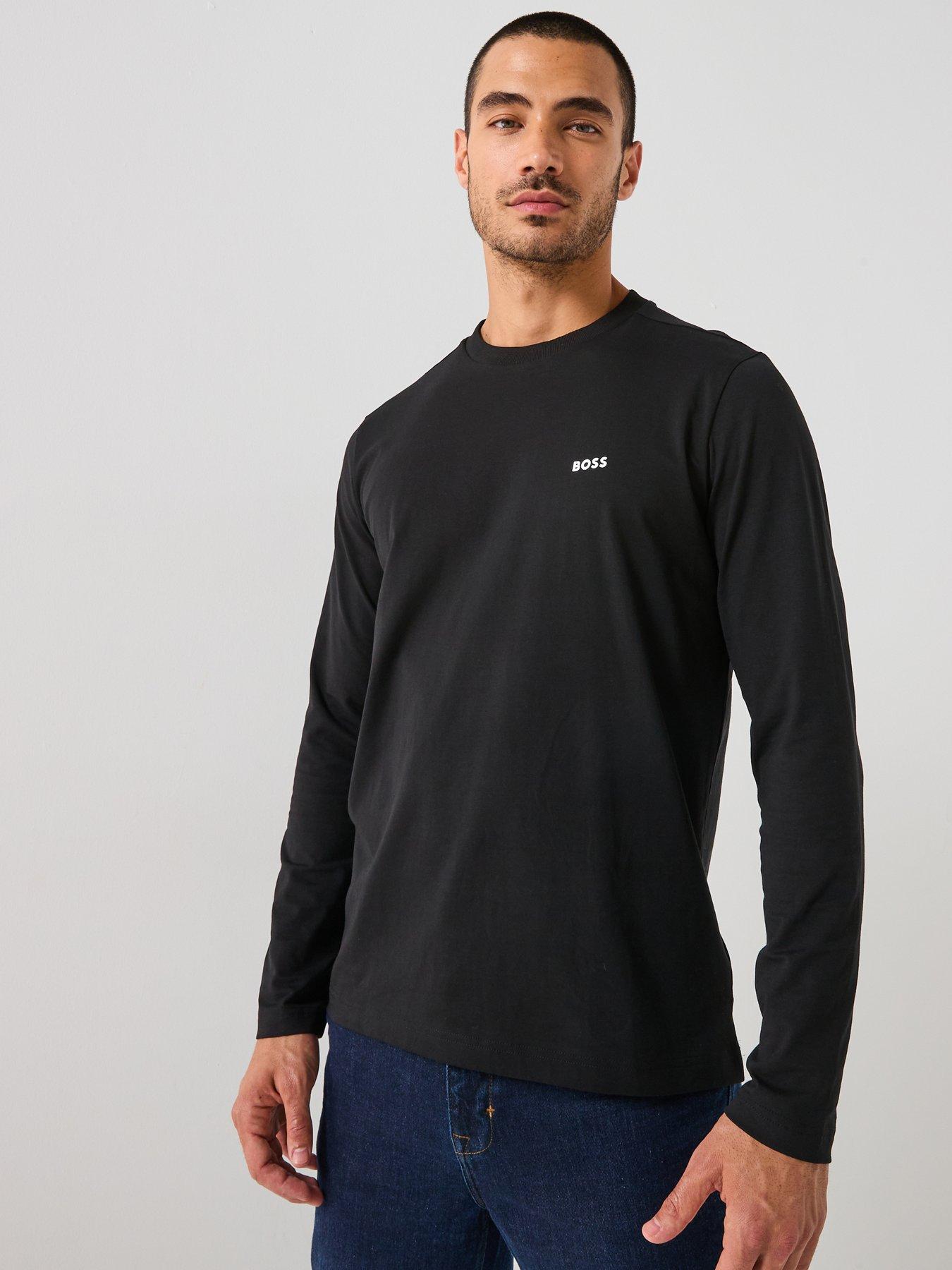  image of boss-tee-long-regular-fit-long-sleeve-t-shirt-black