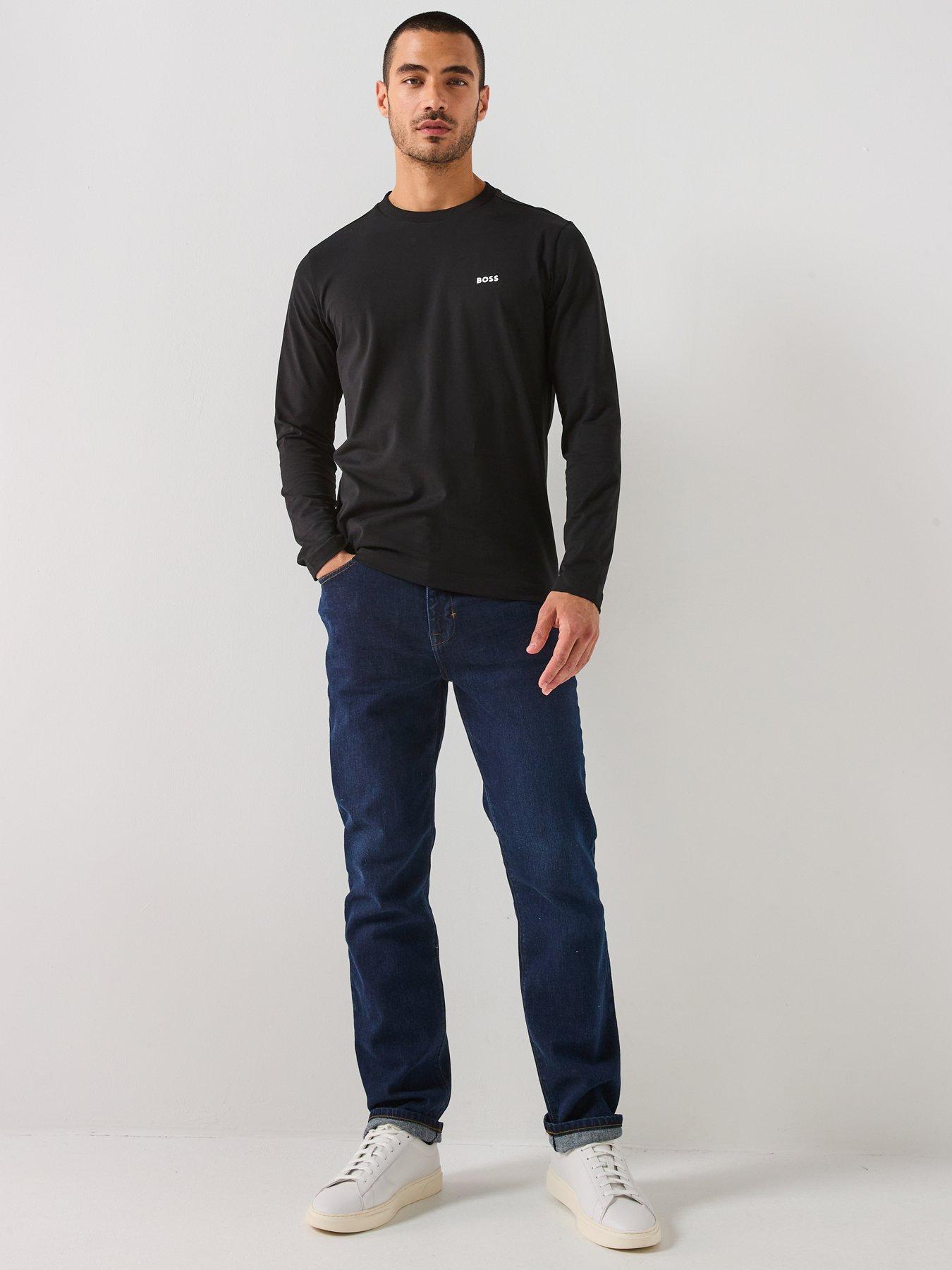  image of boss-tee-long-regular-fit-long-sleeve-t-shirt-black