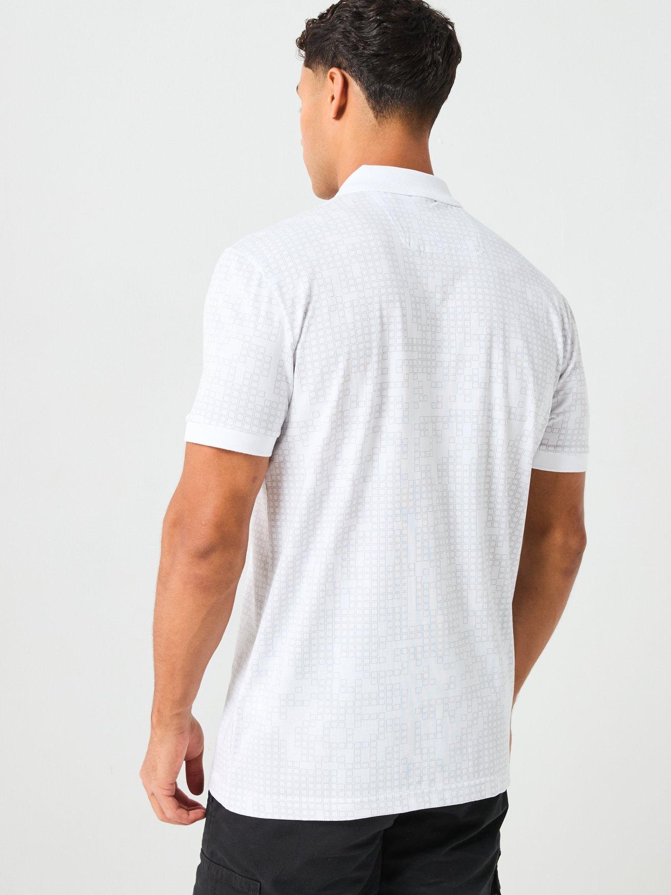Image 2 of 6 of BOSS Polo Ao Zone Regular Fit Cotton Polo Shirt - White