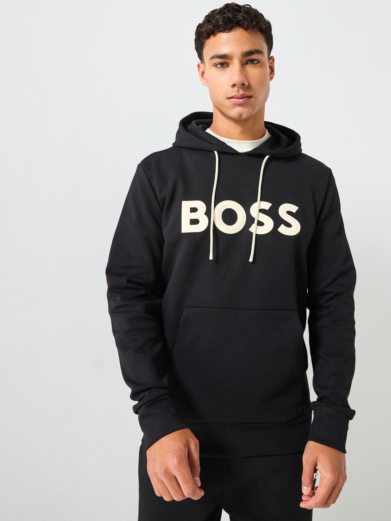 Image 1 of 5 of BOSS Soody Zone Regular Fit 3D Logo Hoodie - Black