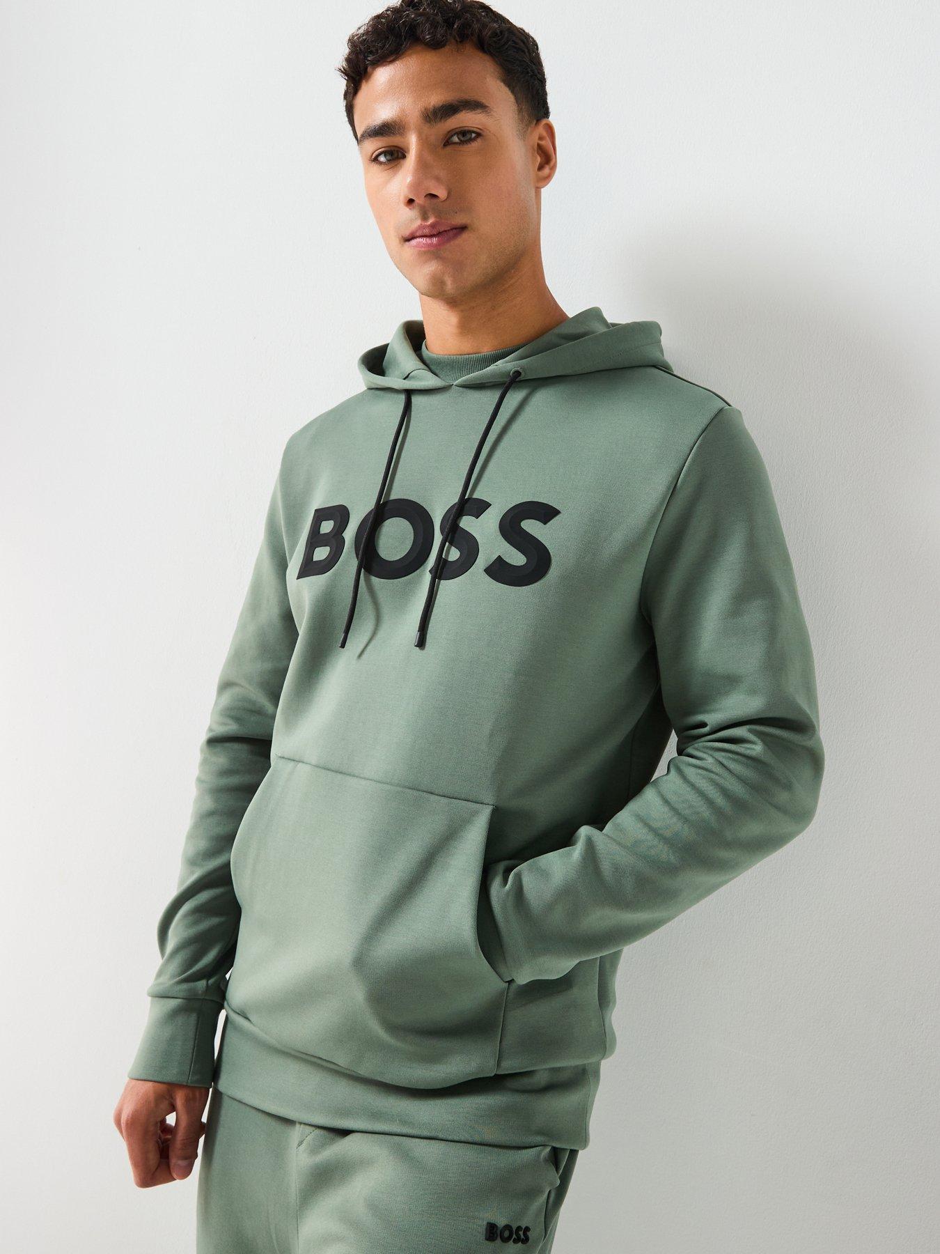 Image 5 of 5 of BOSS Soody Zone Regular Fit 3D Logo Hoodie - Green