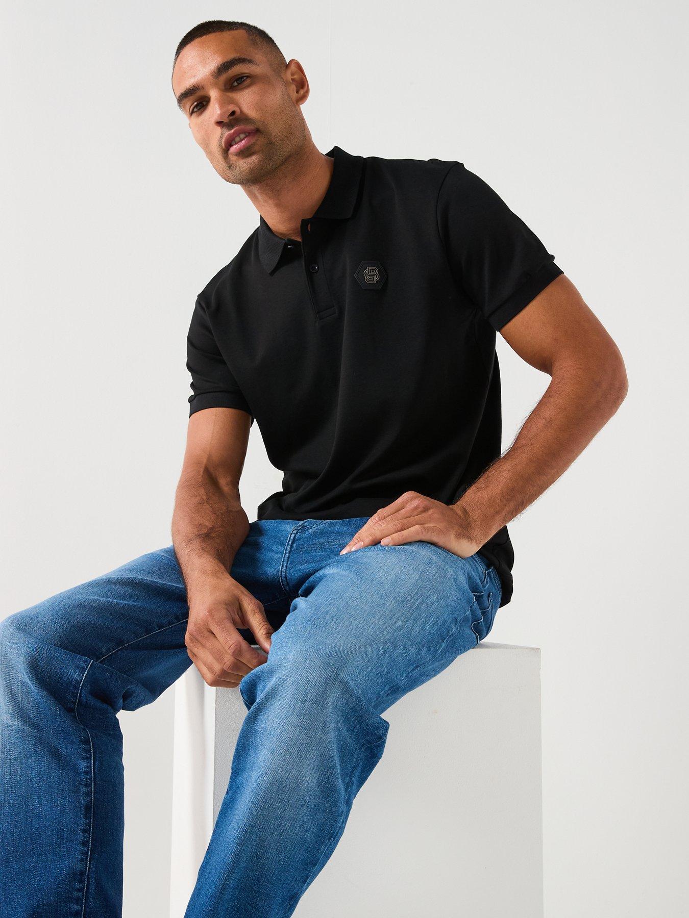 Image 6 of 6 of BOSS Polo Future Bb Emblem Polo Shirt - Black