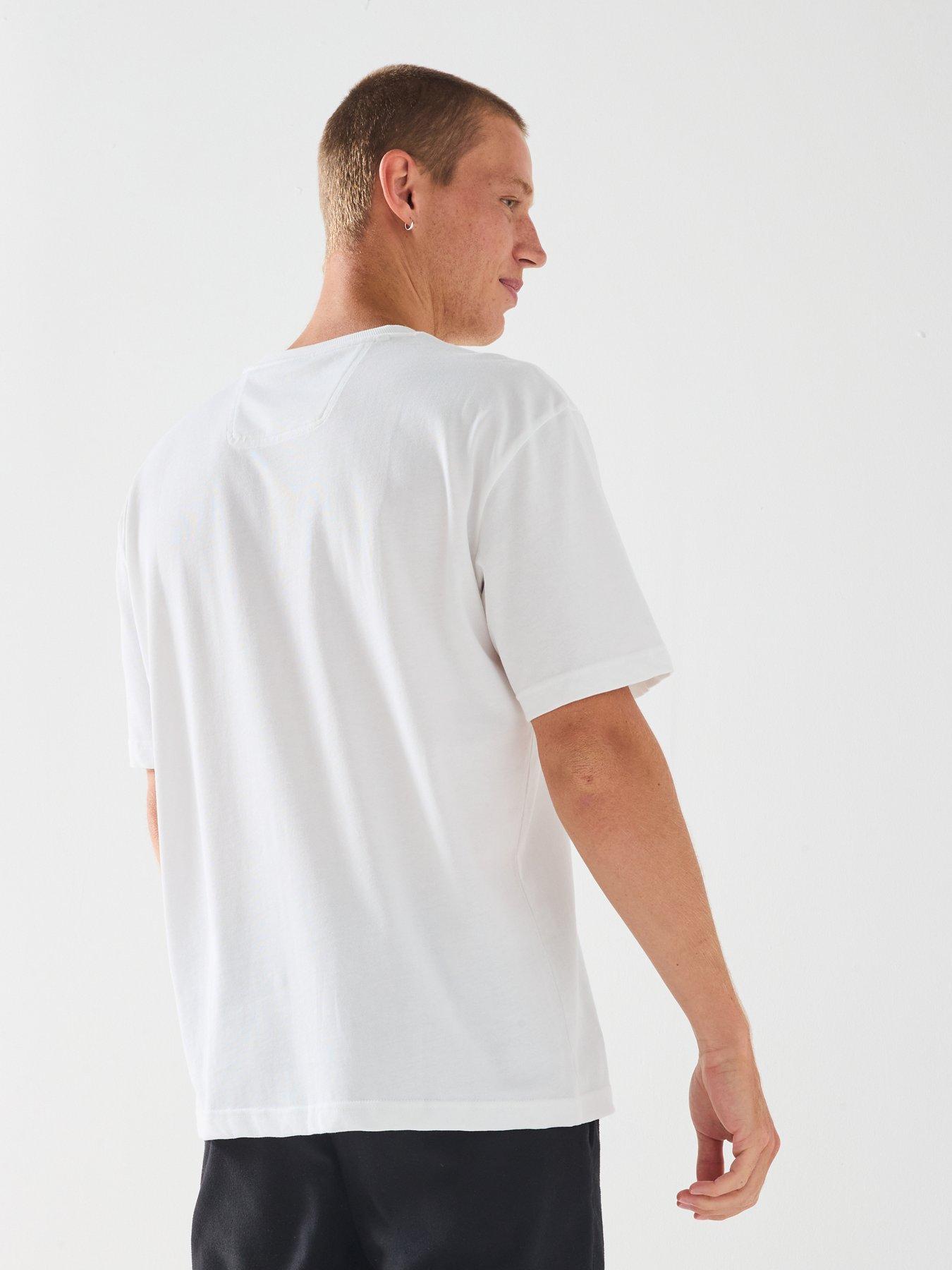 Image 2 of 5 of BOSS Tee 10 Oversize Fit Centre Tonal Logo T-Shirt - White