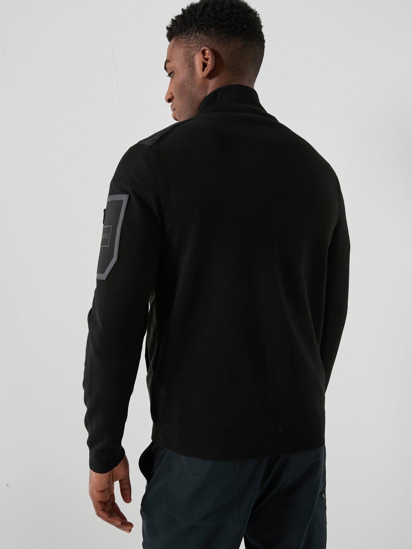  image of boss-boss-momentum-x-hybrid-regular-fit-zip-throuhg-knitted-jumper