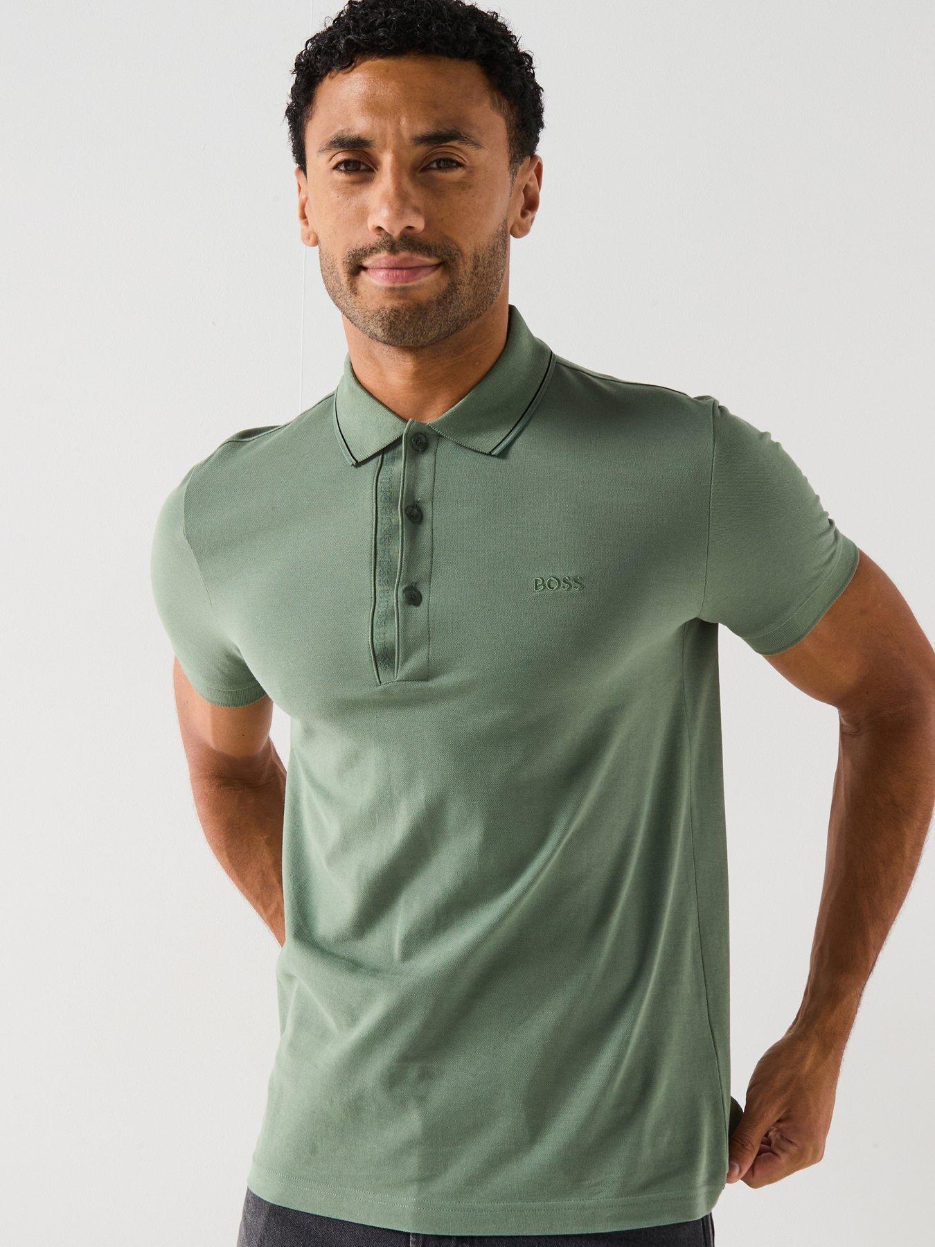 undefined Paule 4 Placket Mono Comfort Fit Polo Shirt - Green