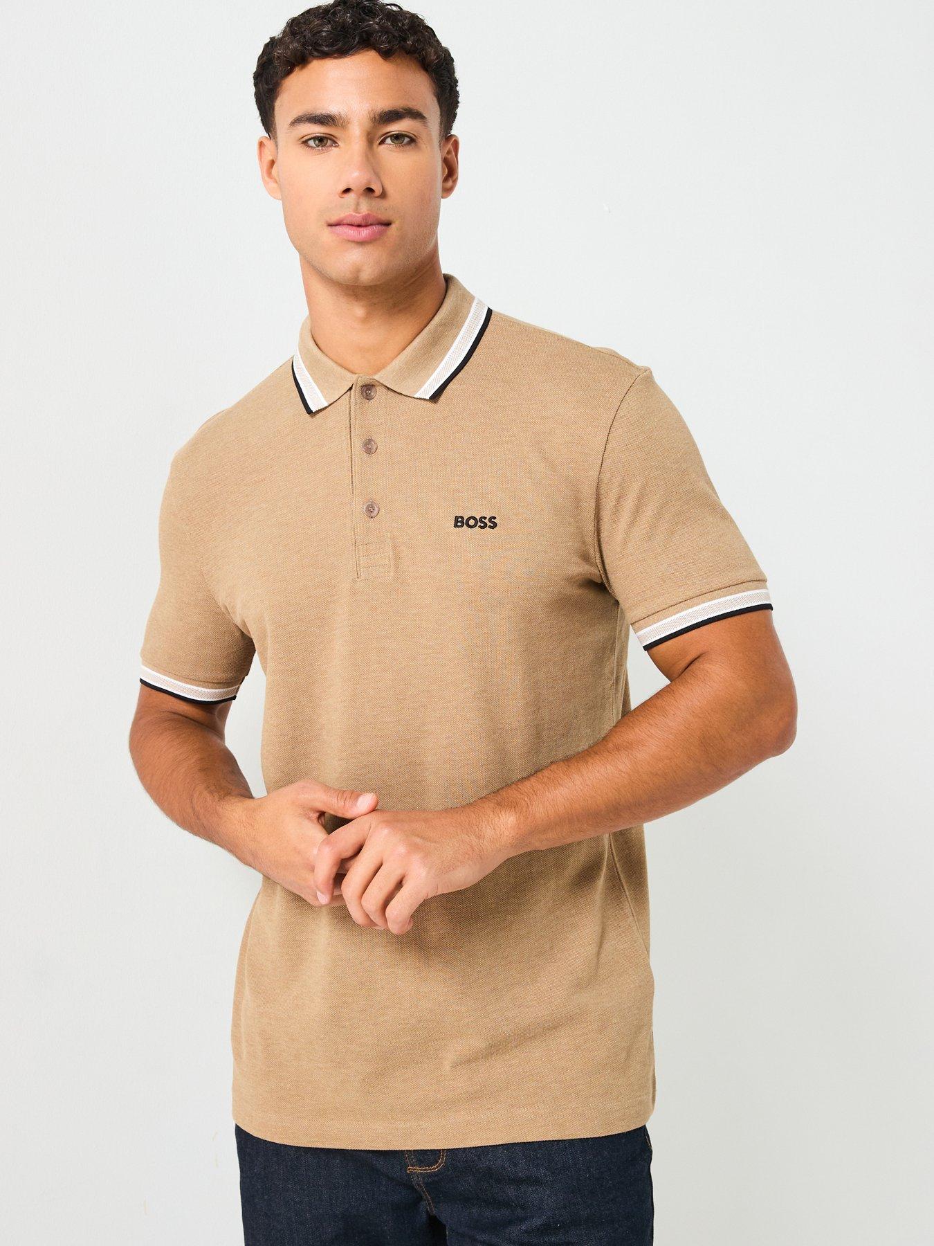 undefined Paddy Tipping Polo Shirt - Dark Beige