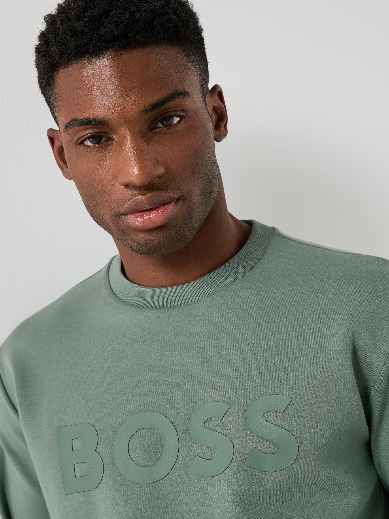  image of boss-boss-salbo-chest-logo-crew-sweat