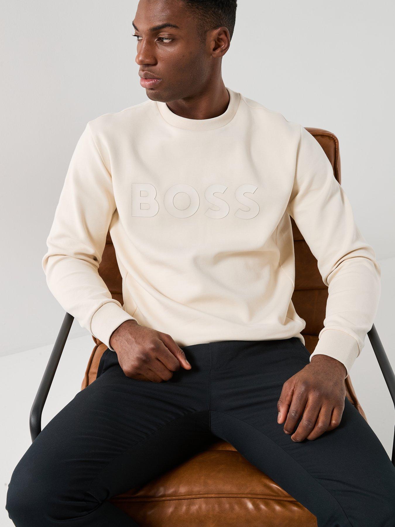  image of boss-boss-salbo-chest-logo-crew-sweat