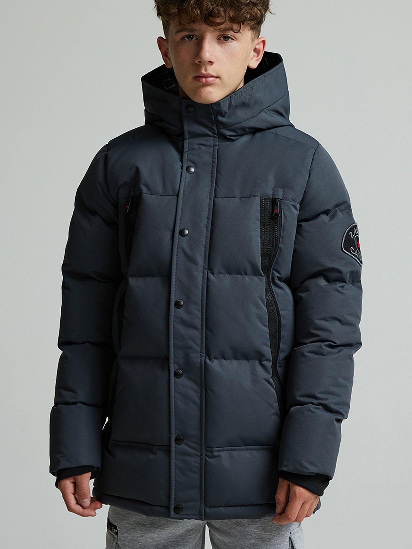 Zavetti Canada Junior Boys Ontariona Puffer Jacket - Grey