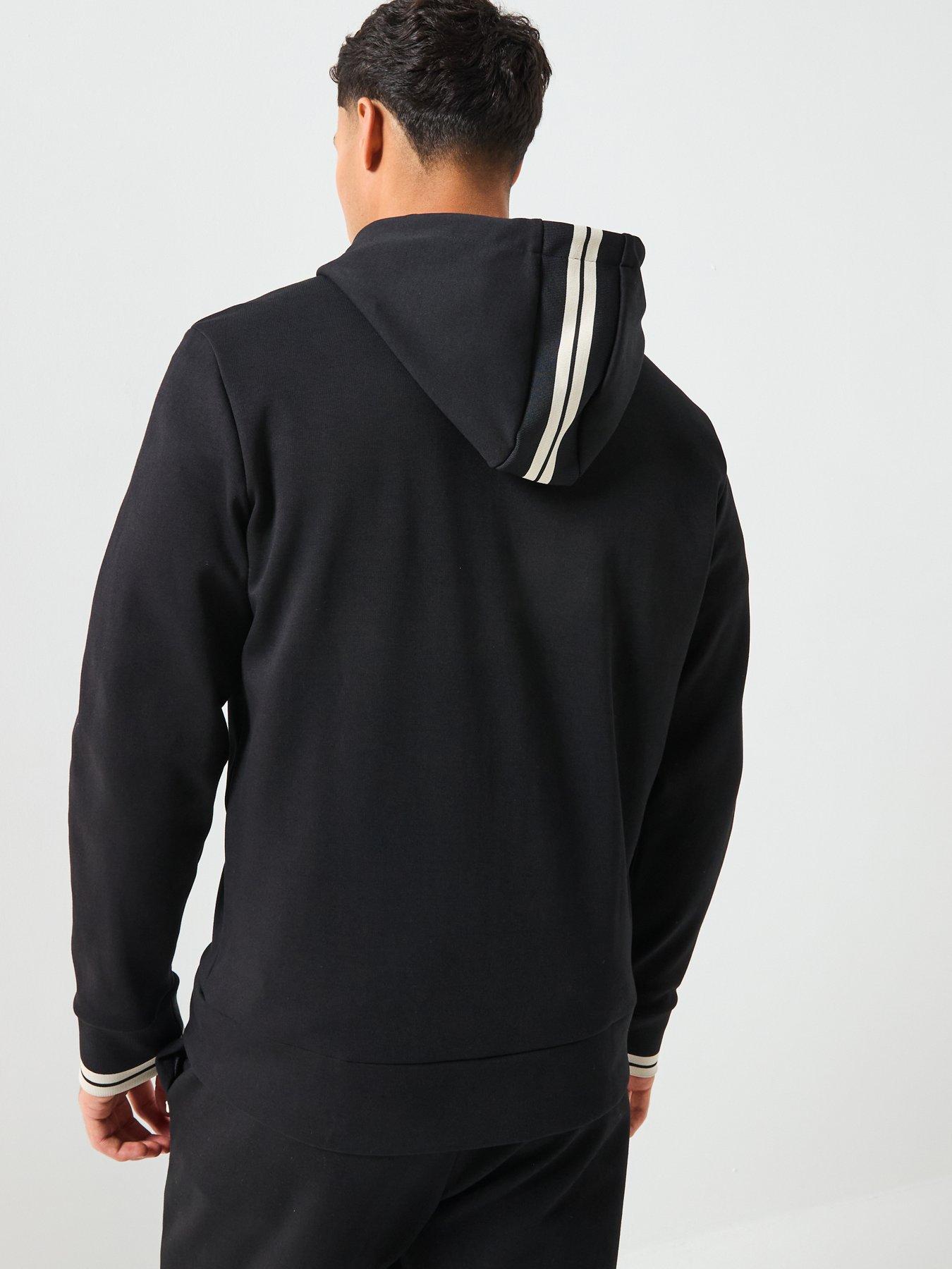 Image 2 of 6 of BOSS Hoodie Zone Regular Fit 3D Logo Zip Through Hoodie - Black