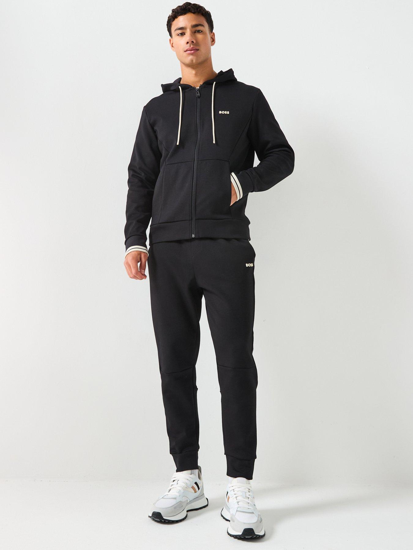 Image 3 of 6 of BOSS Hoodie Zone Regular Fit 3D Logo Zip Through Hoodie - Black
