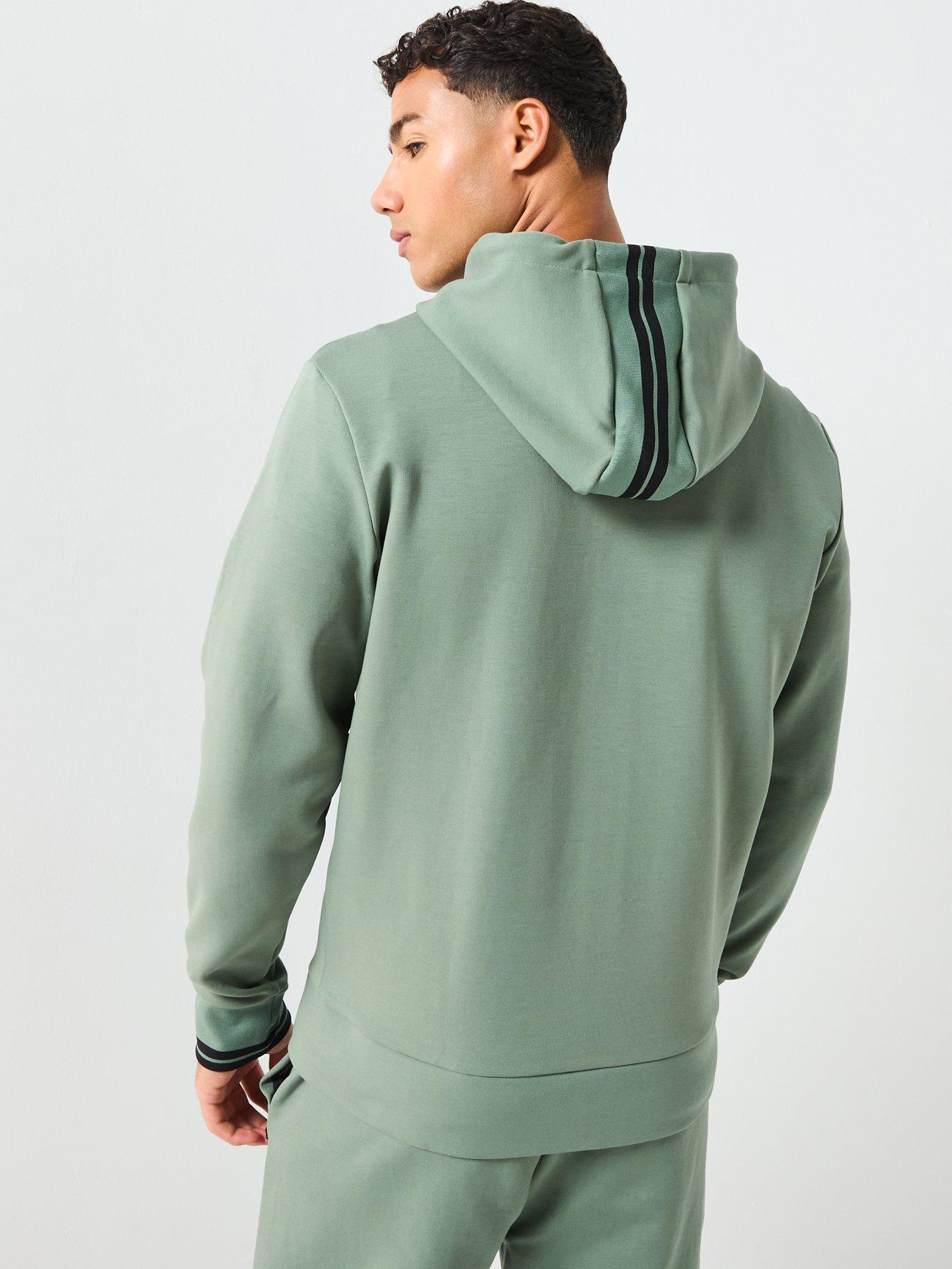 Image 2 of 6 of BOSS Hoodie Zone Regular Fit 3d Logo Zip Through Hoodie - Green