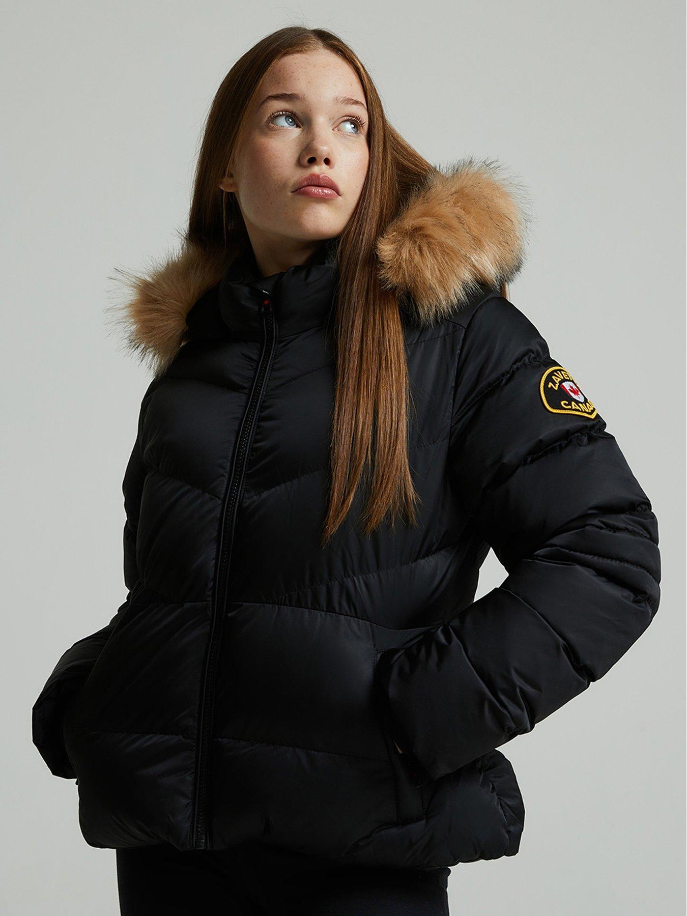 Zavetti Canada Junior Girls Allessia Short Puffer Jacket Black