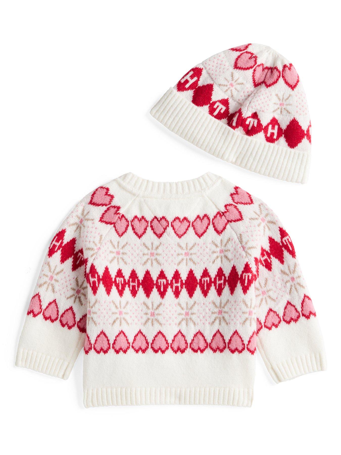 image of tommy-hilfiger-baby-girls-fairisle-set-giftbox-multi