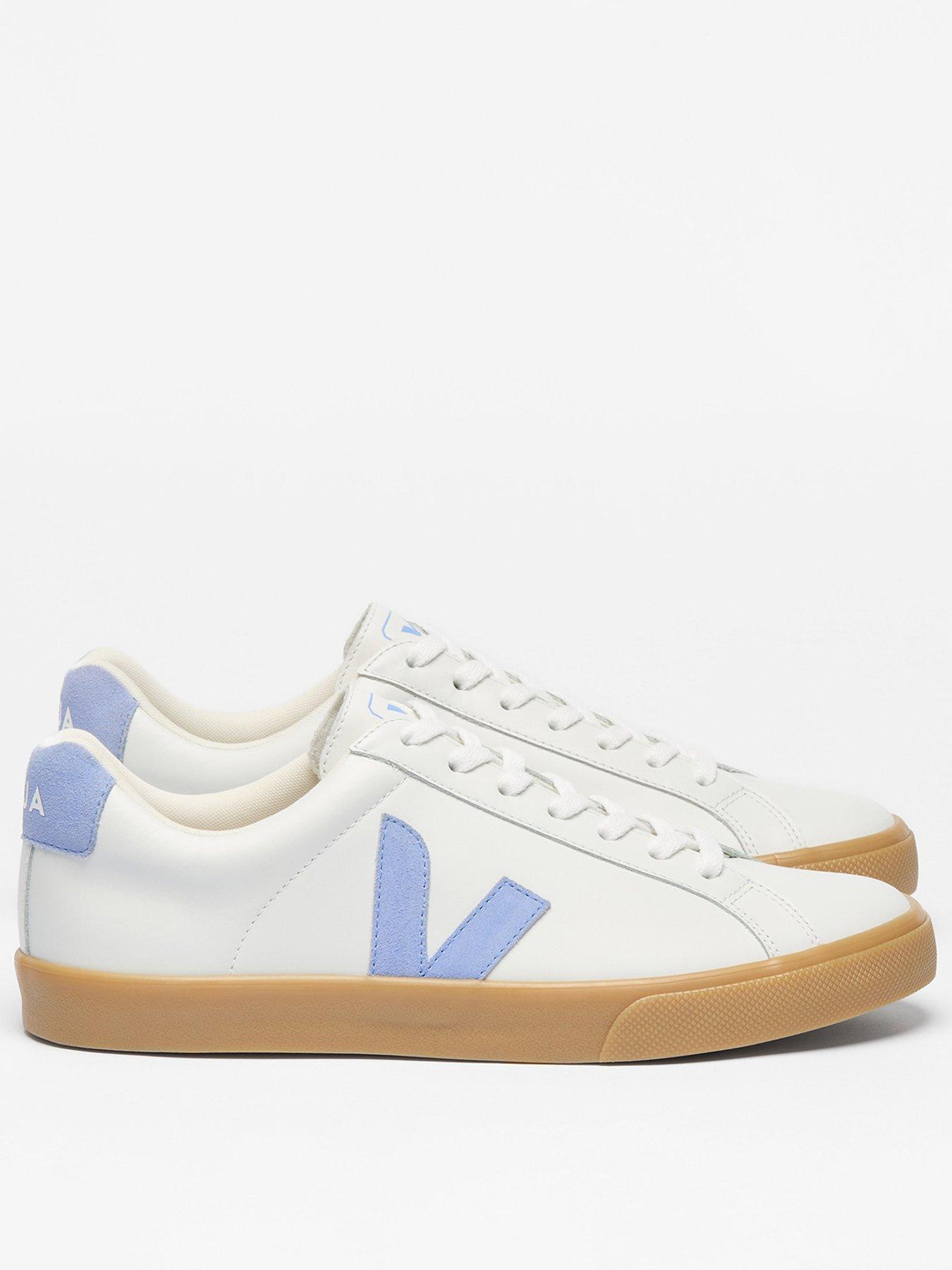 undefined Womens Esplar Logo Leather Trainer- Blue/White