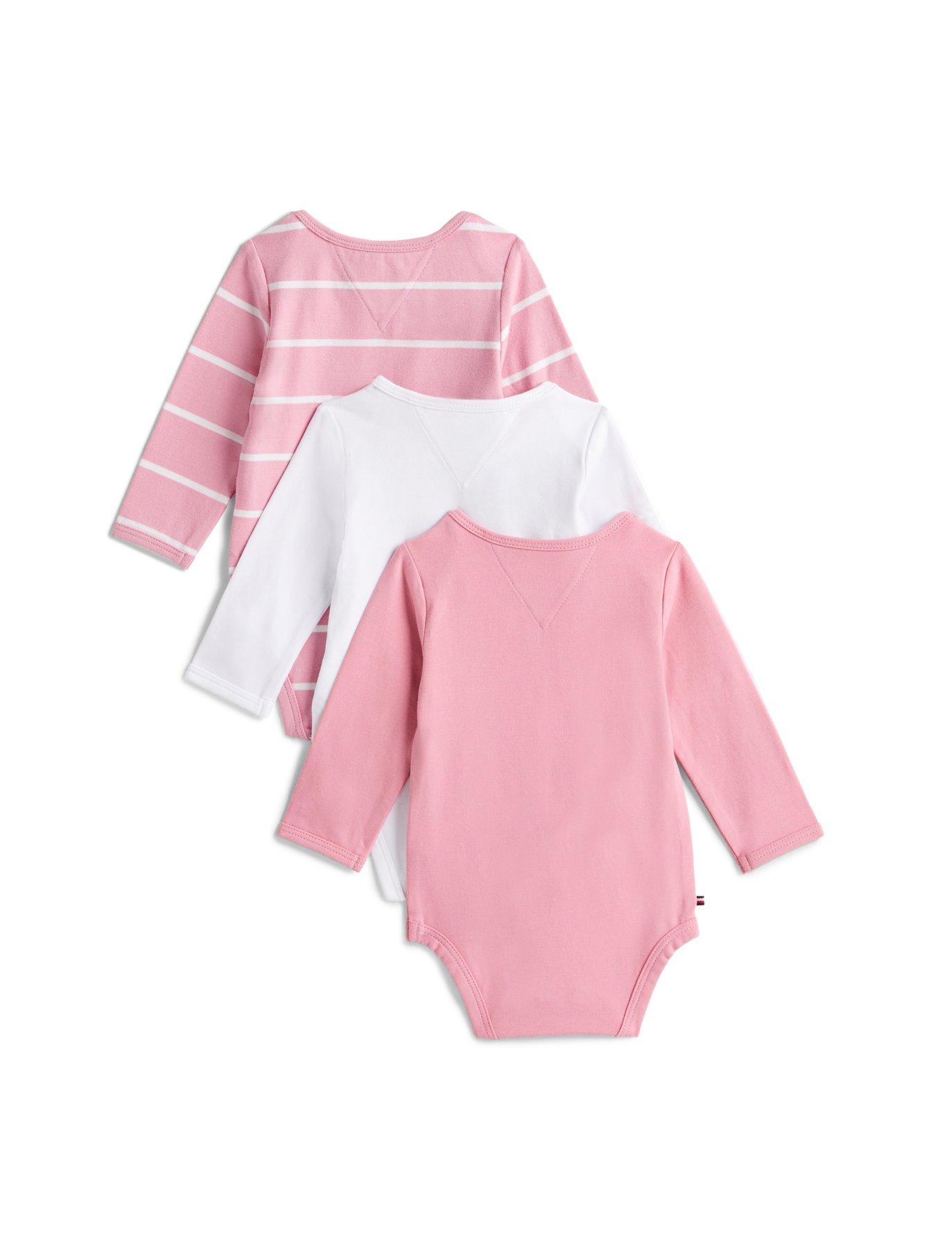 Image 2 of 3 of Tommy Hilfiger Baby Girls 3 Pack Long Sleeve Body Giftbox - Multi