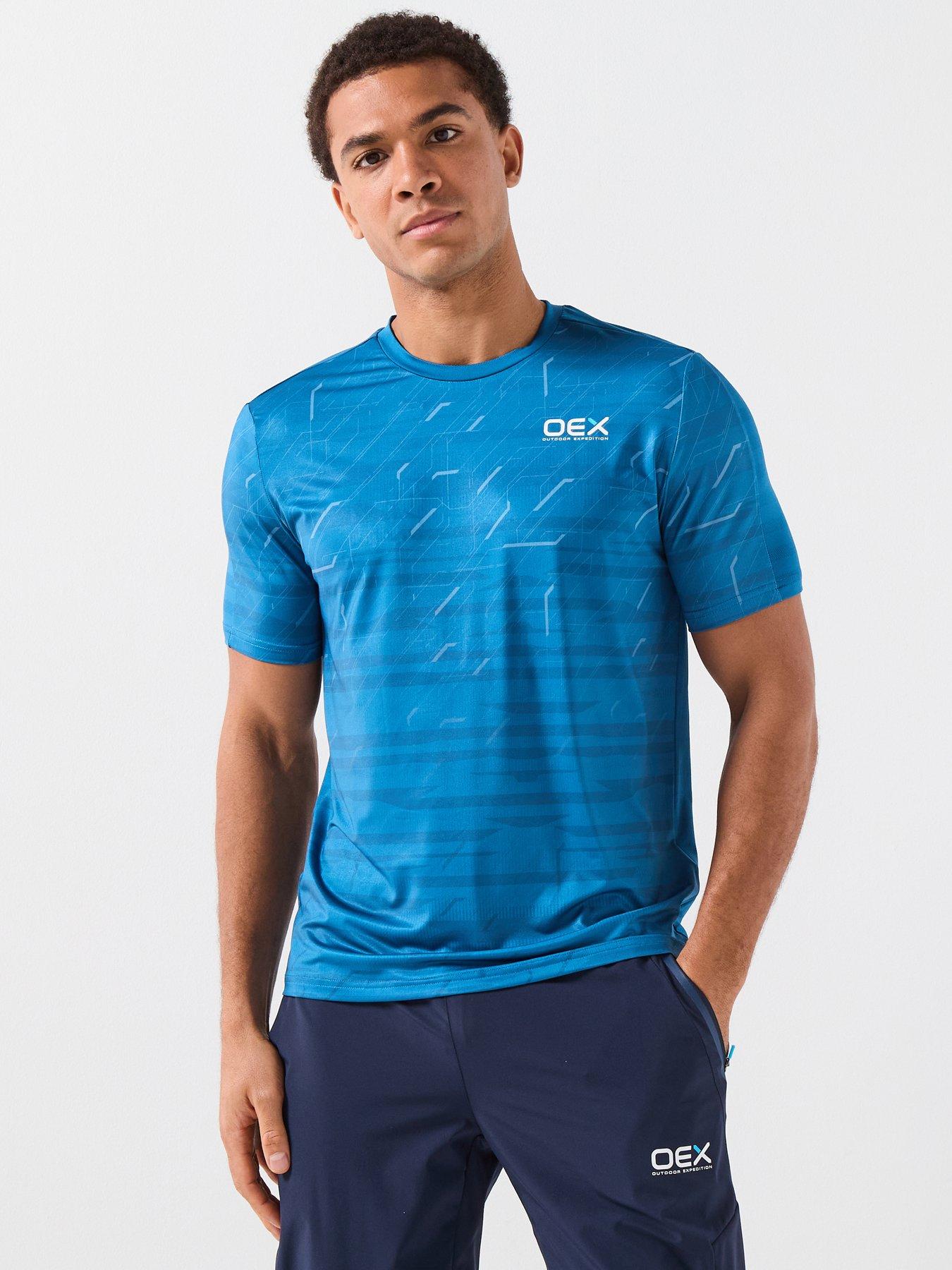 OEX Mens Helmer T-Shirt- Dark Blue