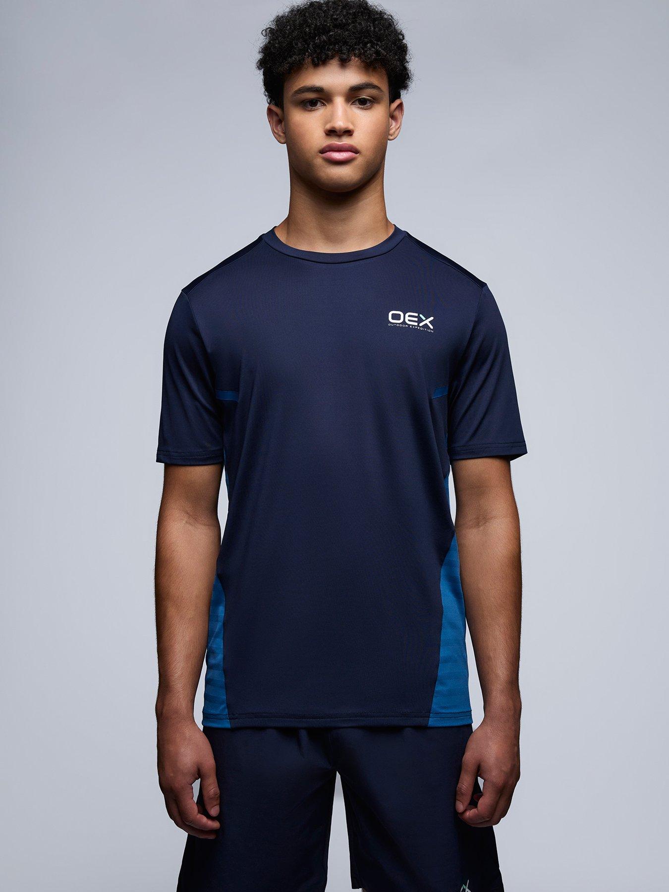 OEX Mens Flash 2.0 T-shirt-navy