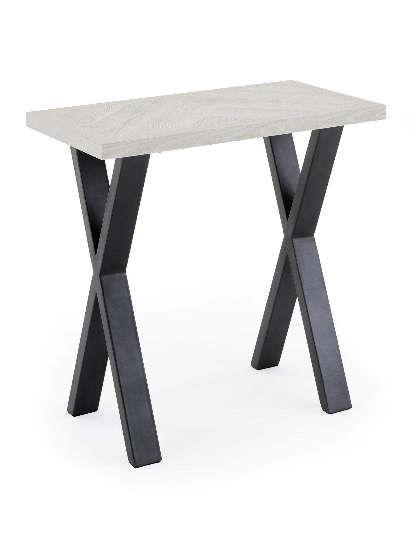 stillFront image of the-very-collection-kaia-sofa-side-table-greyblacknbsp--fscreg-certified