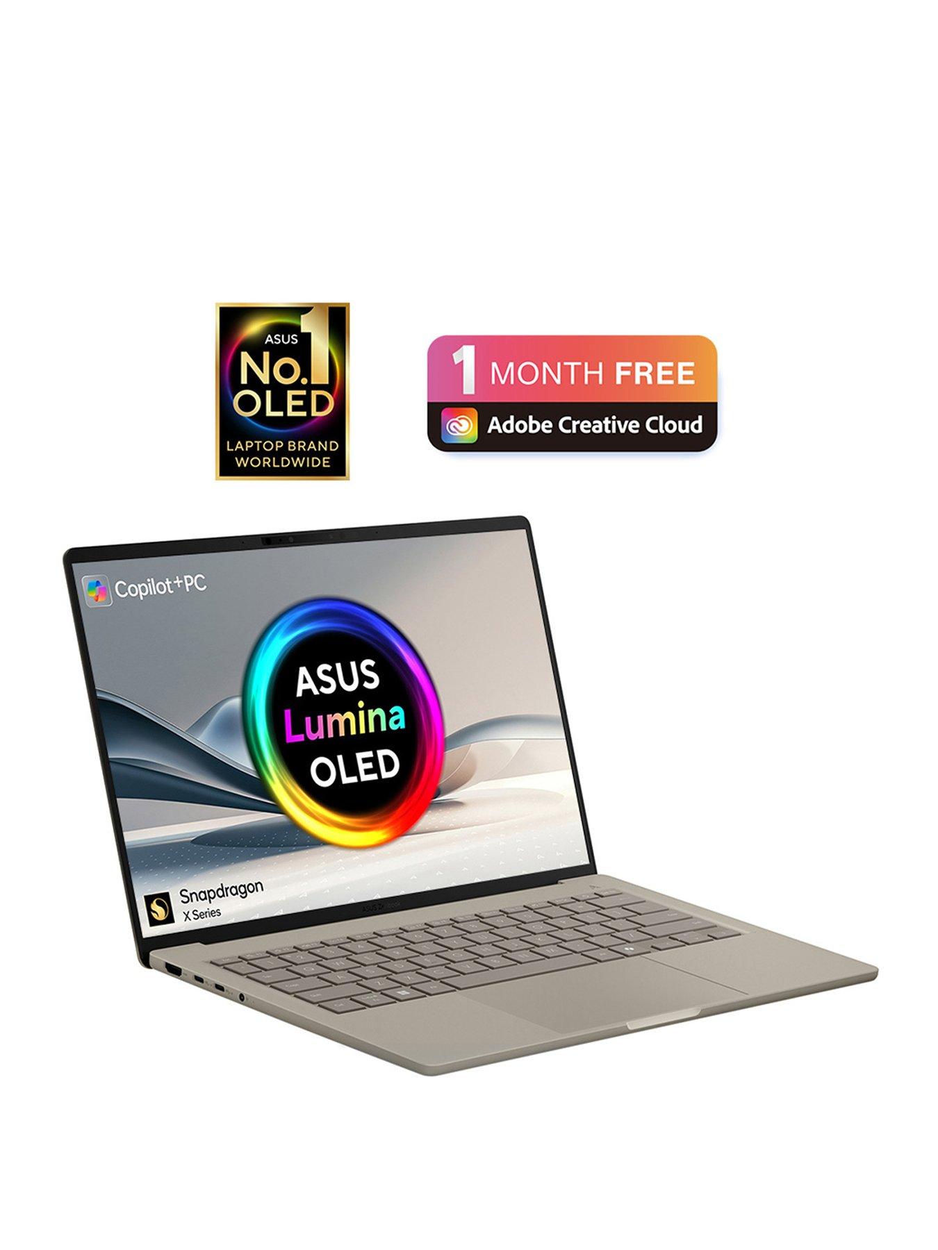  image of asus-zenbook-a14nbspcopilot-pc-laptop-14in-wuxga-oled-qualcomm-snapdragon-x-16gb-ram-1tb-ssdnbsp--gold