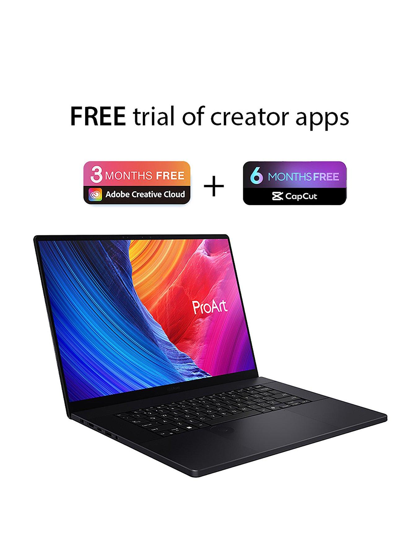 Image 2 of 7 of Asus ProArt P16 Laptop - Copilot+ PC - 16in WQUXGA(WQU) OLED - GeForce RTX 5070 - AMD Ryzen AI 9 - 32GB RAM - 1TB SSD - Black