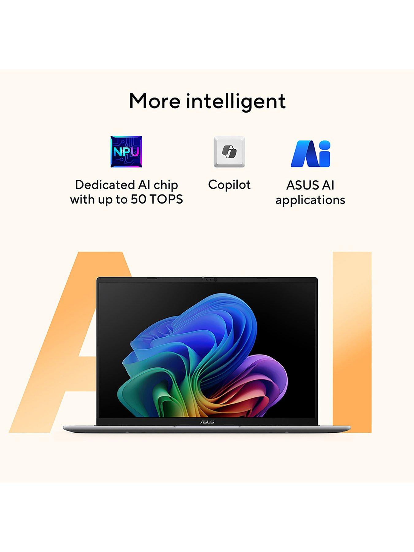 Image 7 of 7 of Asus Vivobook 16 Copilot+ PC - AMD Ryzen AI 7 - 16GB RAM - 1TB SSD - 16in WUXGA(WU) - Blue