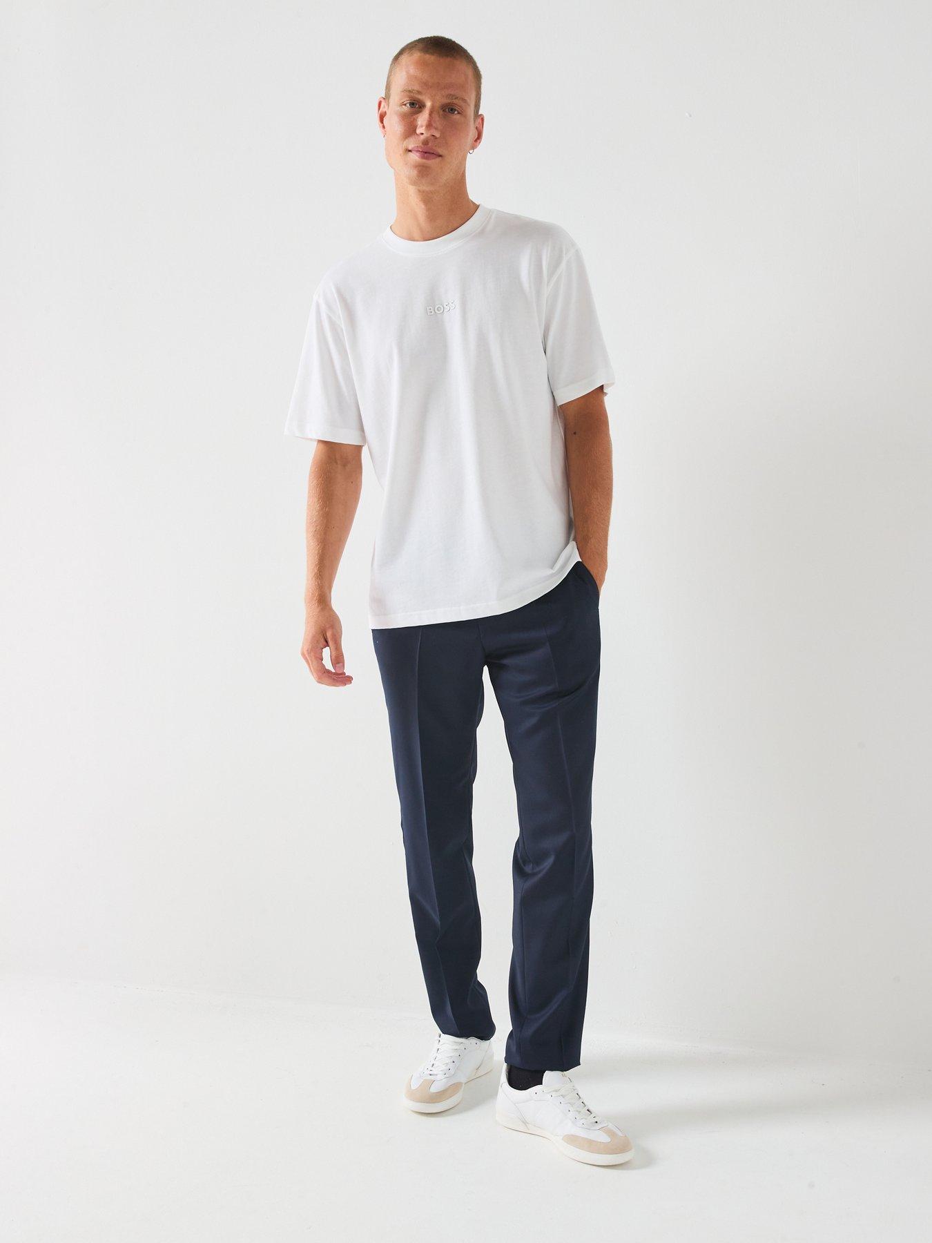 Image 3 of 6 of BOSS H-Genius Slim Fit Wool Suit Trousers - Navy