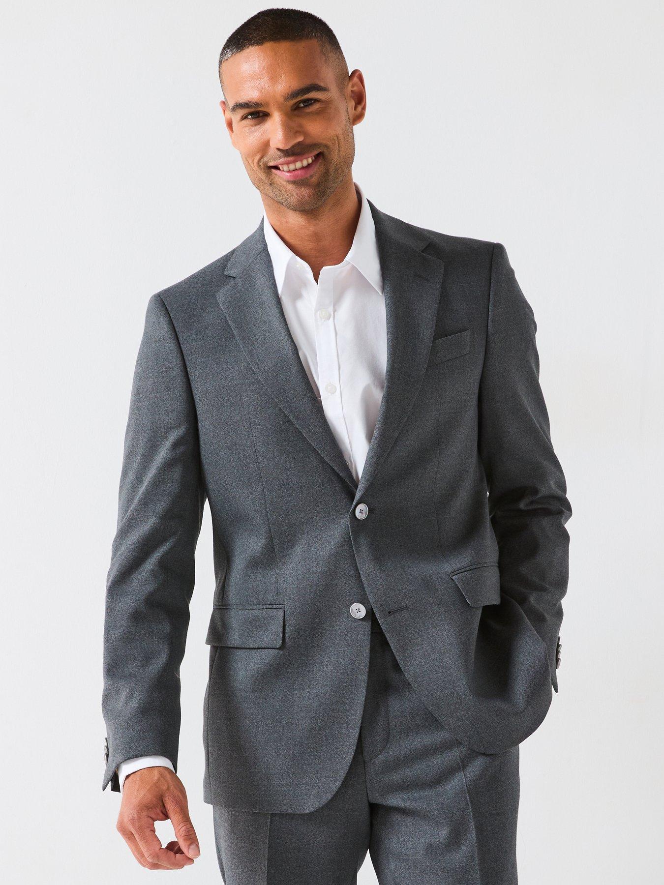 undefined H-jasper Regular Fit Wool Mix & Match Suit Jacket - Dark Grey