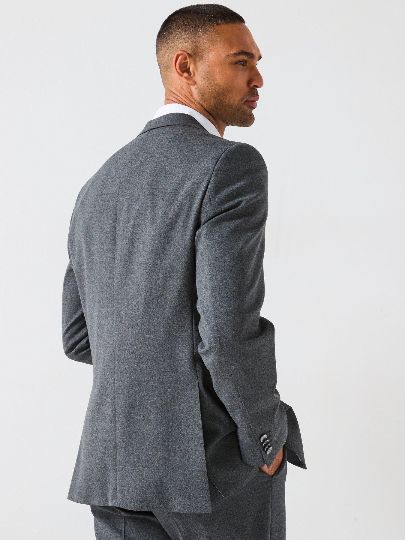 Image 2 of 6 of BOSS H-jasper Regular Fit Wool Mix & Match Suit Jacket - Dark Grey