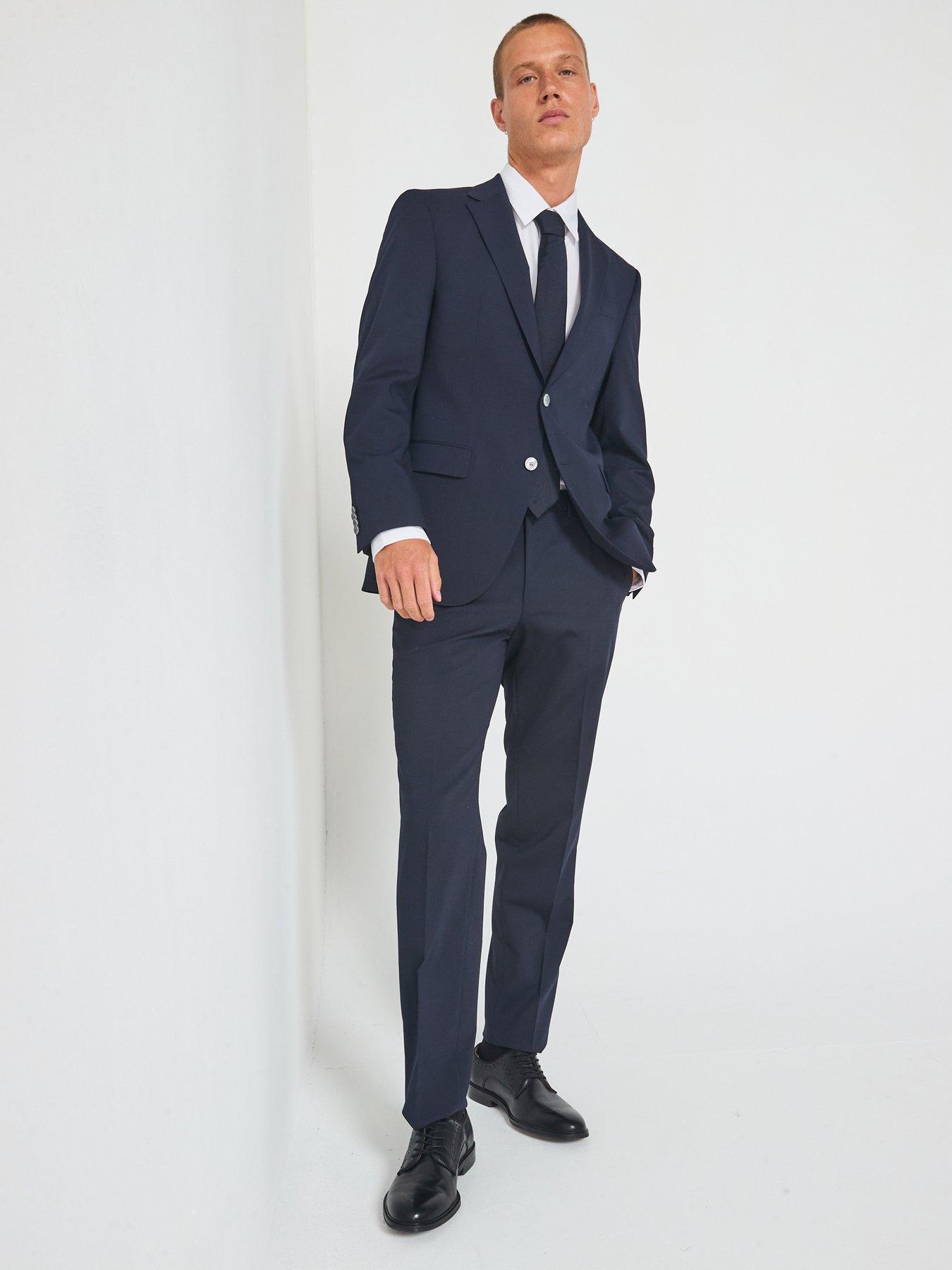 Image 5 of 6 of BOSS H-Leon Regular Fit Wool Mix &amp; Match Suit Trouser - Dark Blue