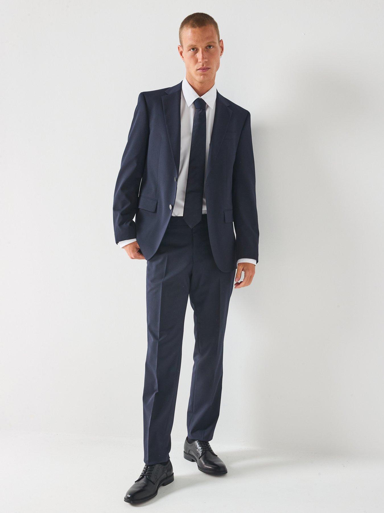 Image 6 of 6 of BOSS H-Leon Regular Fit Wool Mix &amp; Match Suit Trouser - Dark Blue