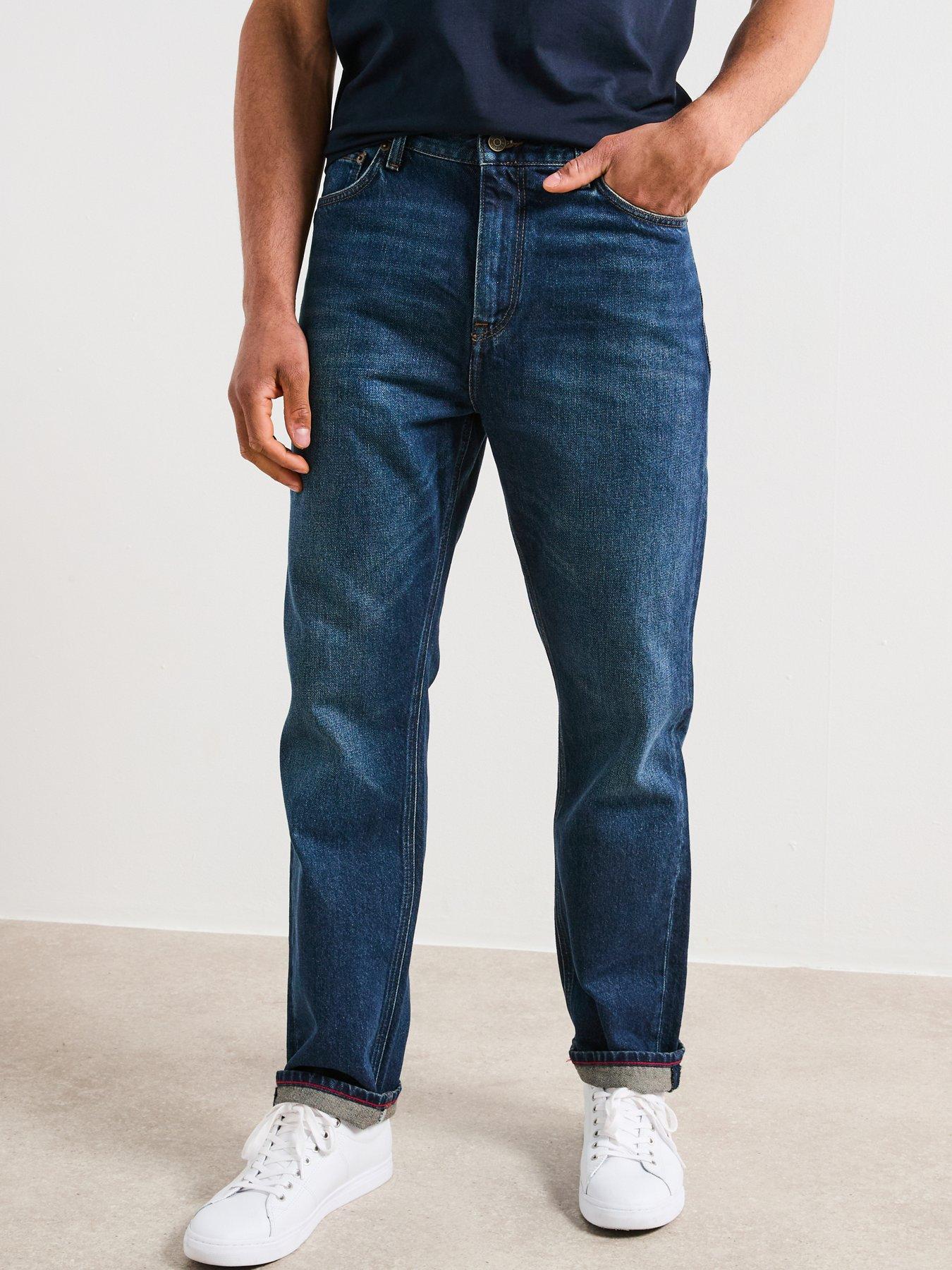 undefined Mercer Regular Fit Bear Jeans - Dark Blue