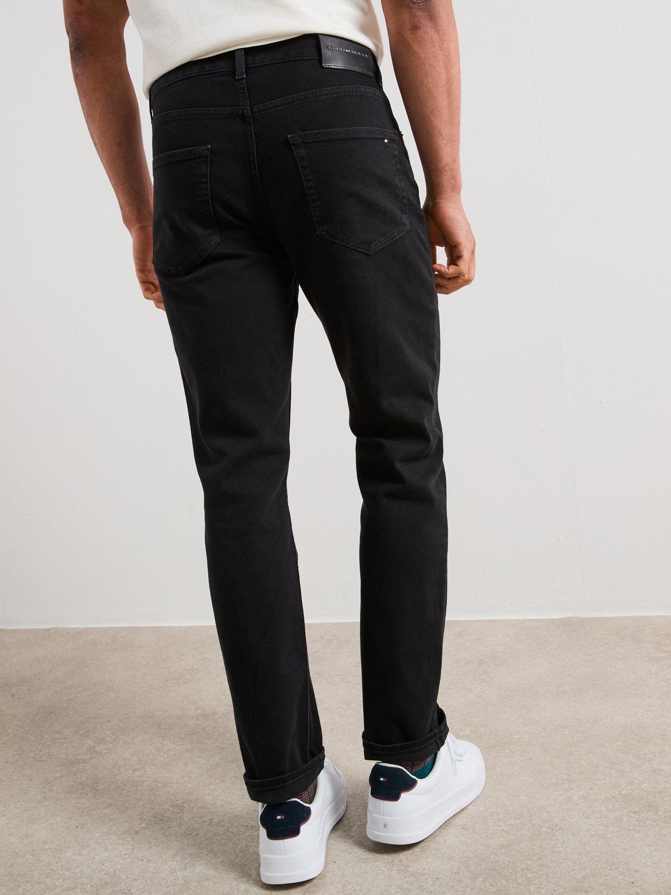 image of tommy-hilfiger-denton-straight-fit-jeans-croft-jeans-black