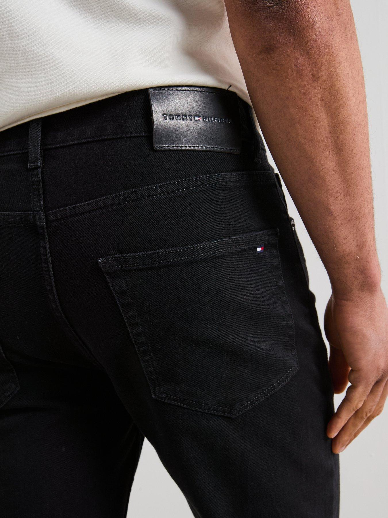  image of tommy-hilfiger-denton-straight-fit-jeans-croft-jeans-black