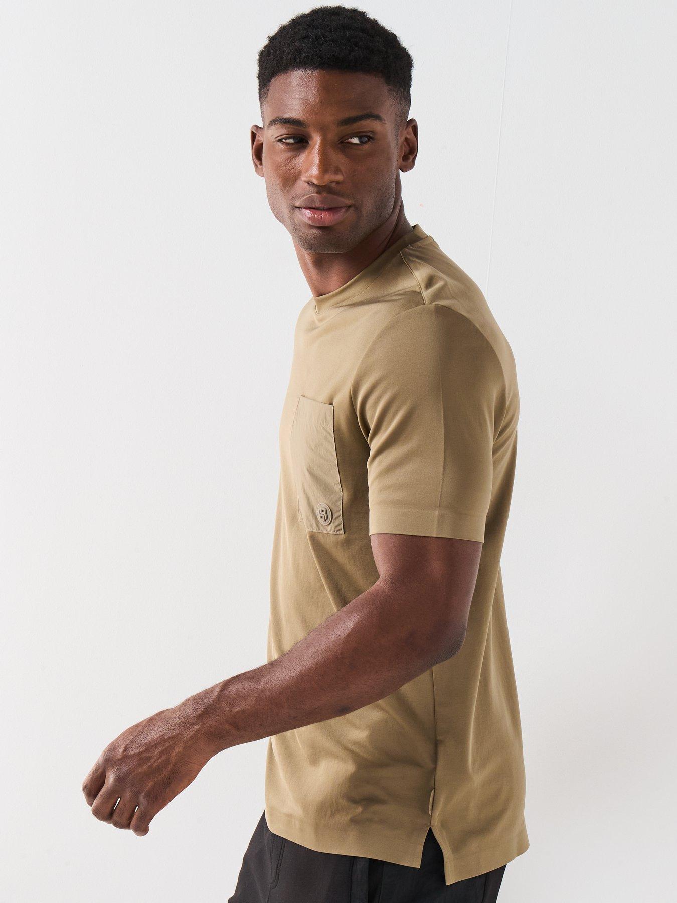 Image 6 of 6 of BOSS P-Taut 27 Regular Fit Pocket Bb T-Shirt - Brown