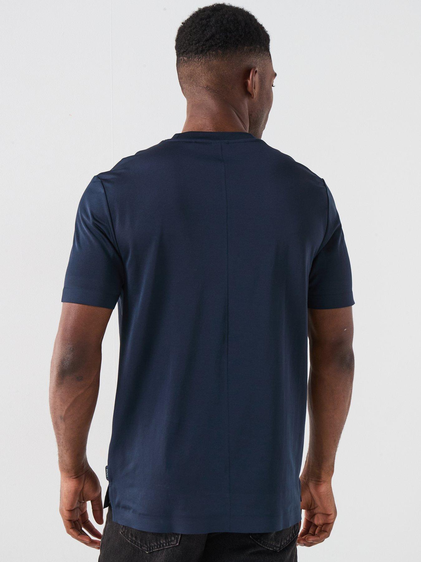 Image 2 of 6 of BOSS Crew Neck T-Shirt With Pocket - Navy