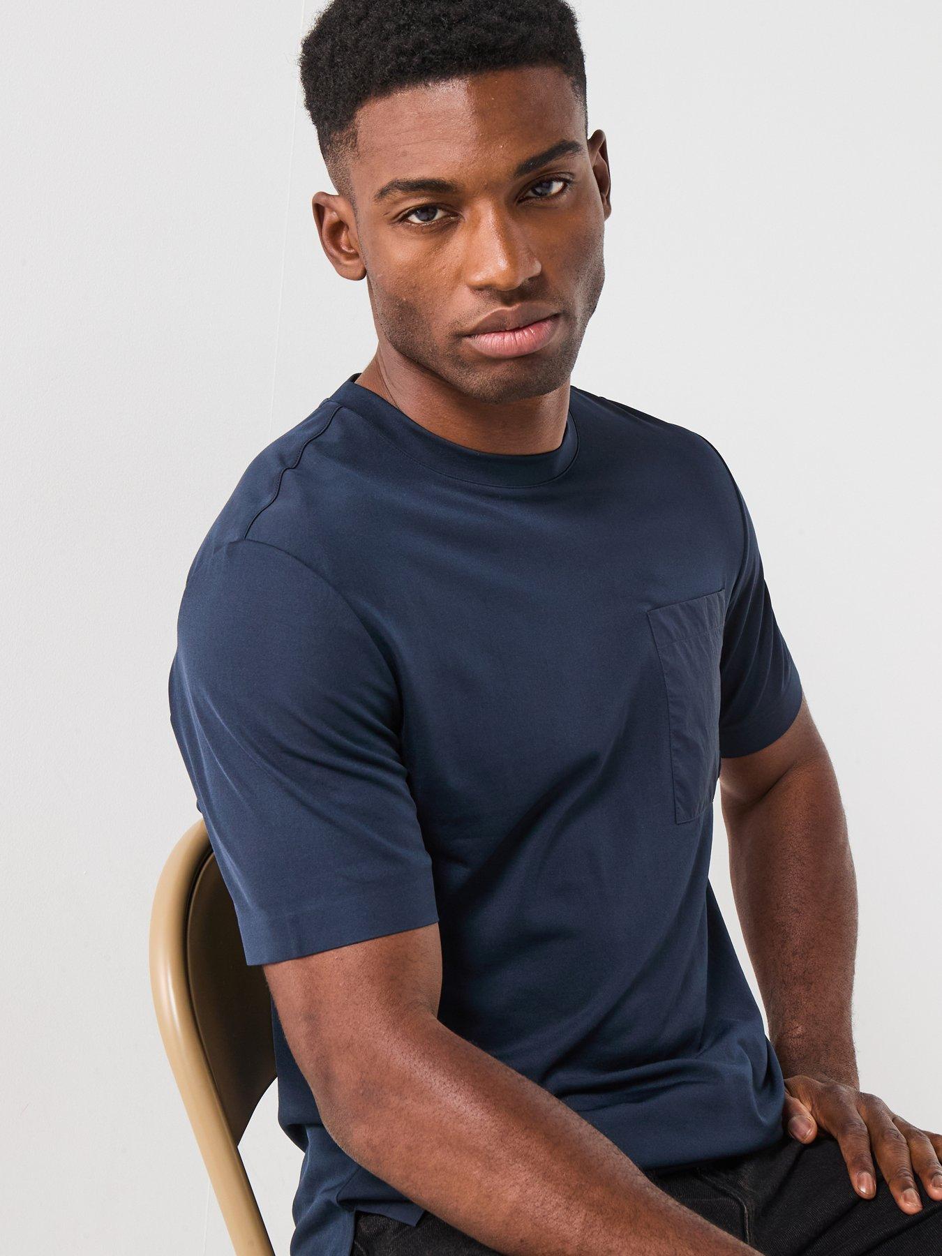 Image 5 of 6 of BOSS Crew Neck T-Shirt With Pocket - Navy