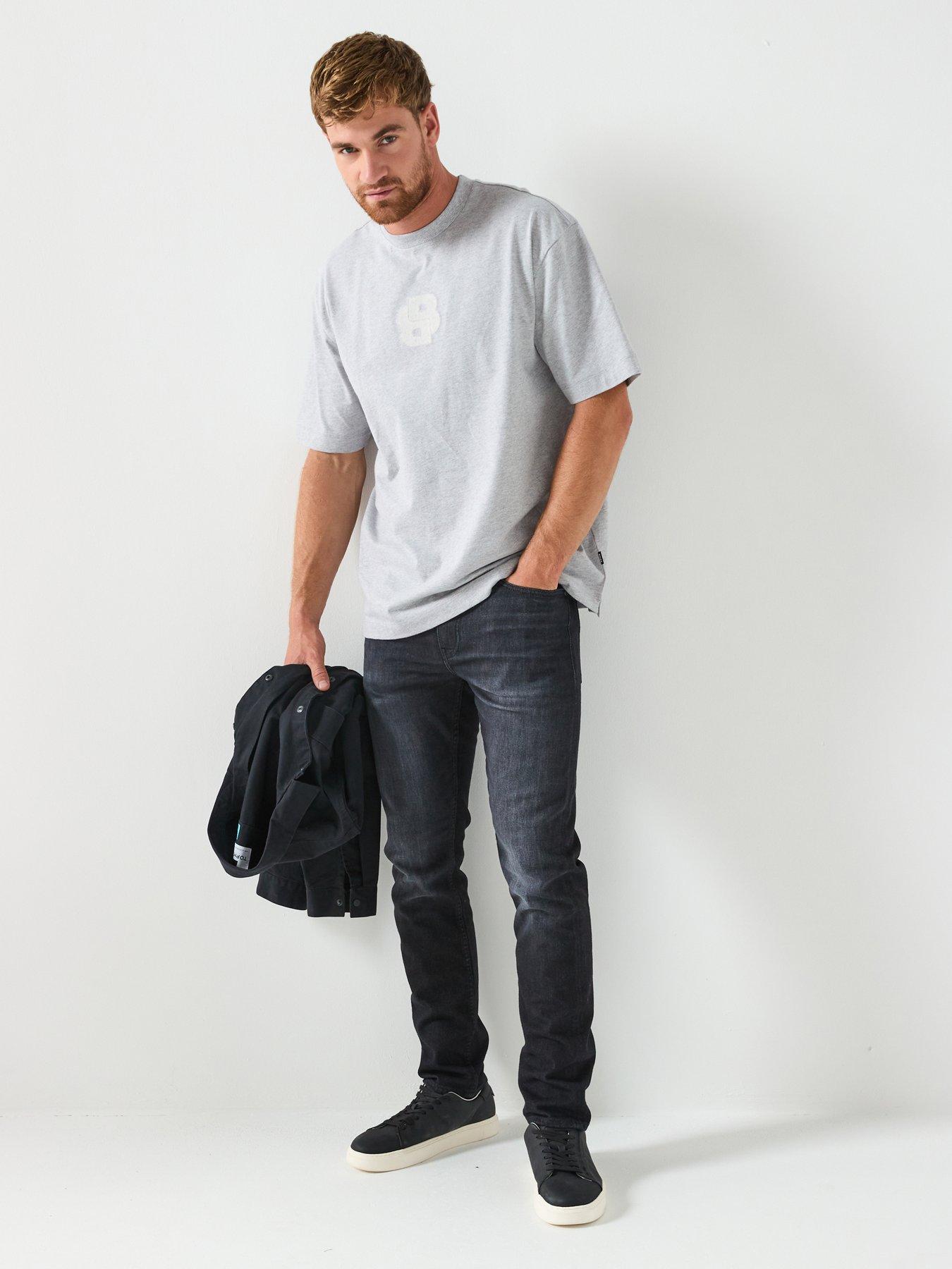 Image 3 of 5 of BOSS C-Tames 18 Brushed Cotton Bb T-Shirt - Grey