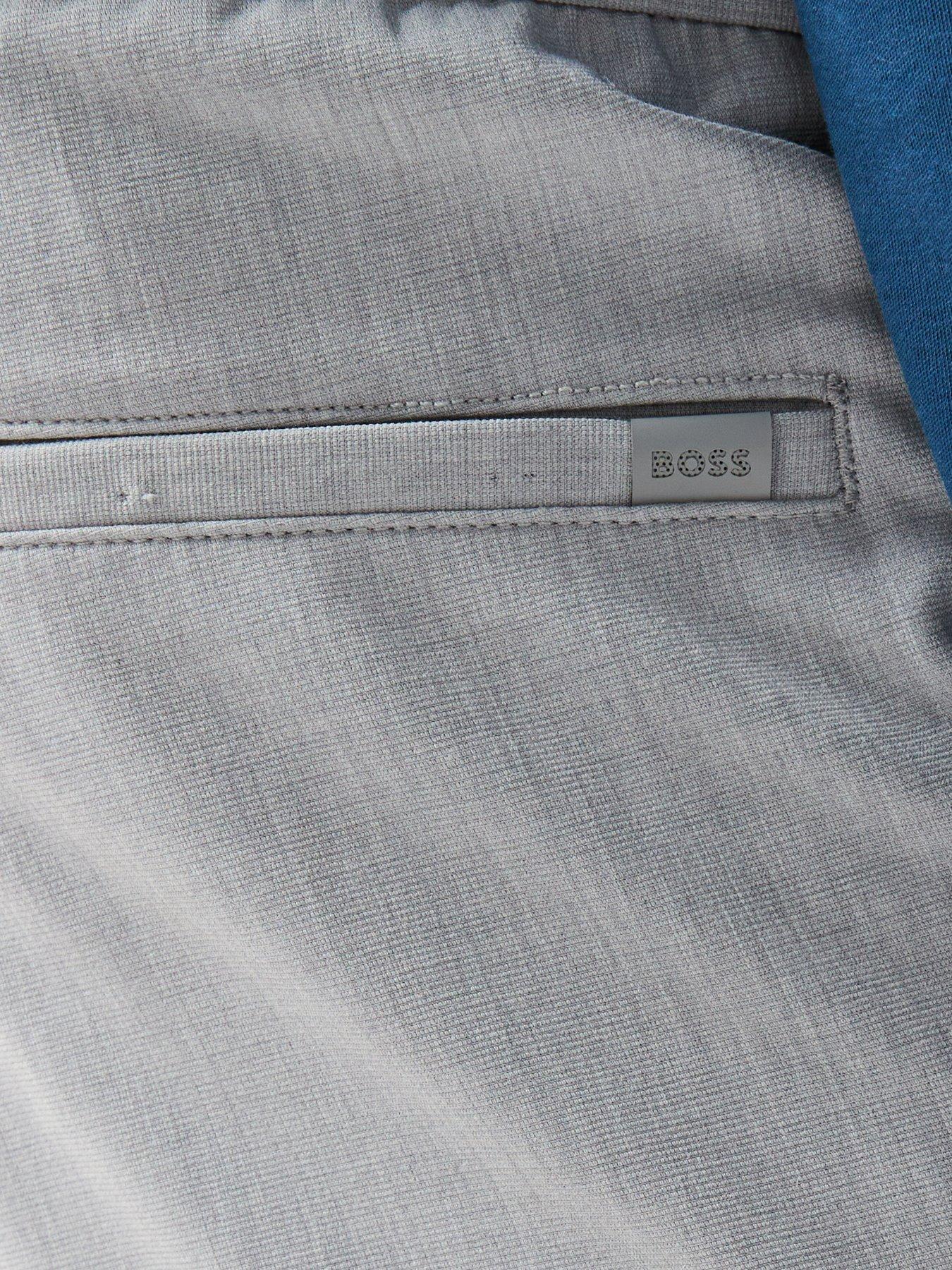 Image 5 of 6 of BOSS P-Kane1 Modern Fit Drawstring Casual Stretch Trousers - Silver