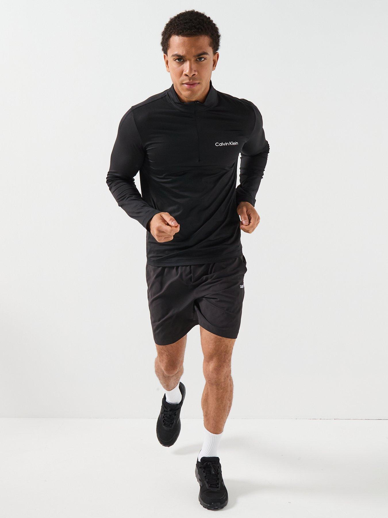 Image 3 of 5 of Calvin Klein Sport Ck Icon Performance 1/4 Zip Sweatshirt - Black