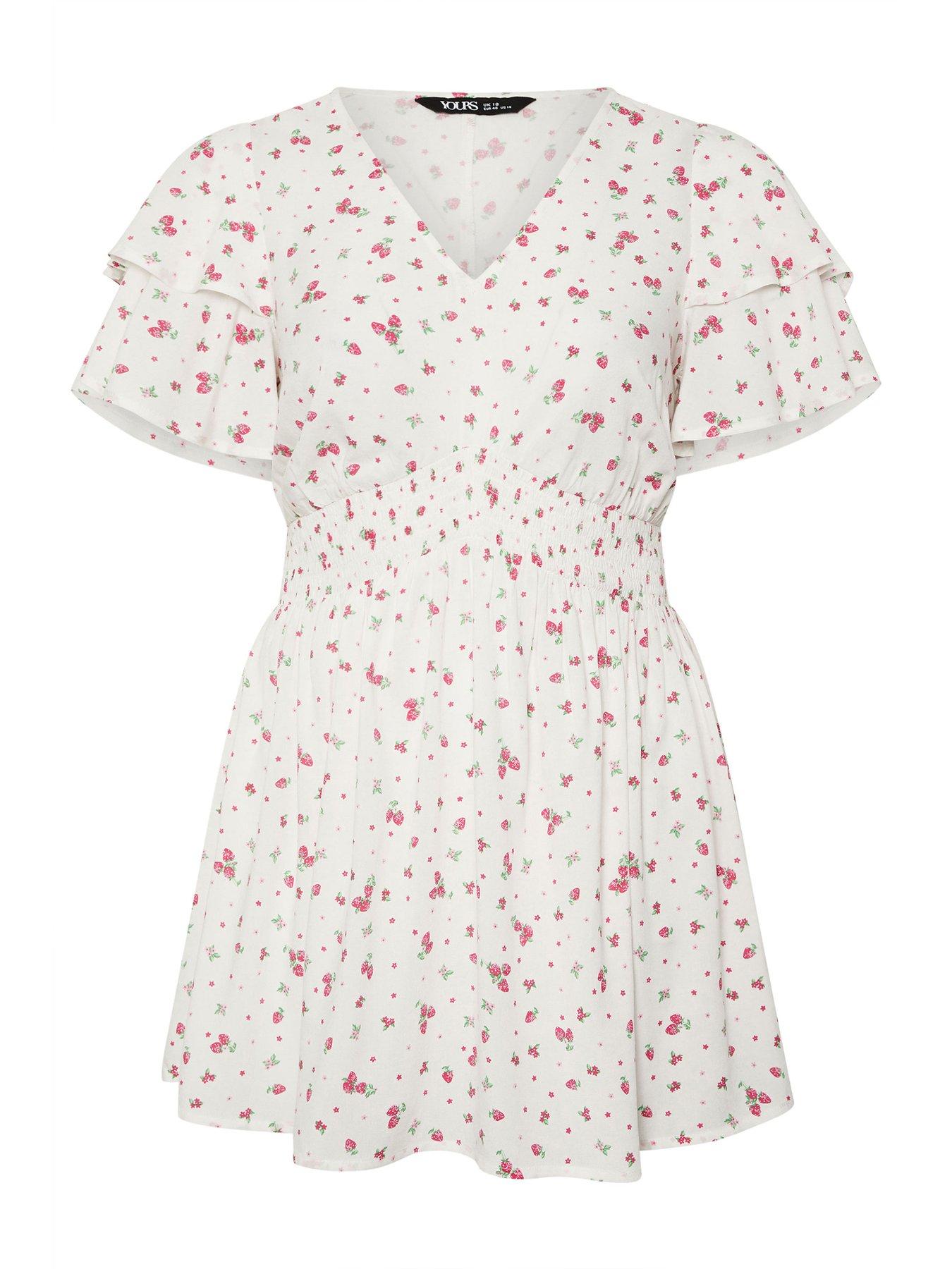  image of yours-curve-flutter-sleeve-top-white