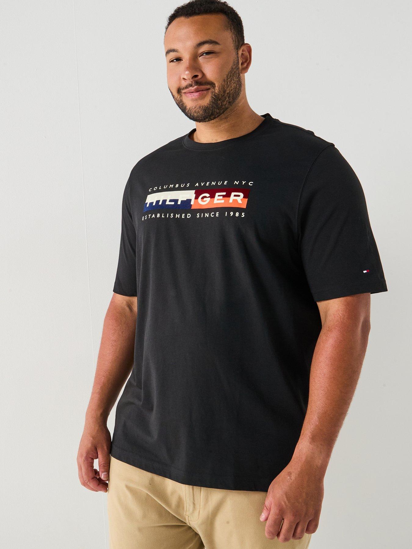 tommy-hilfiger-big-amp-tall-colour-block-graphic-logo-t-shirt-black