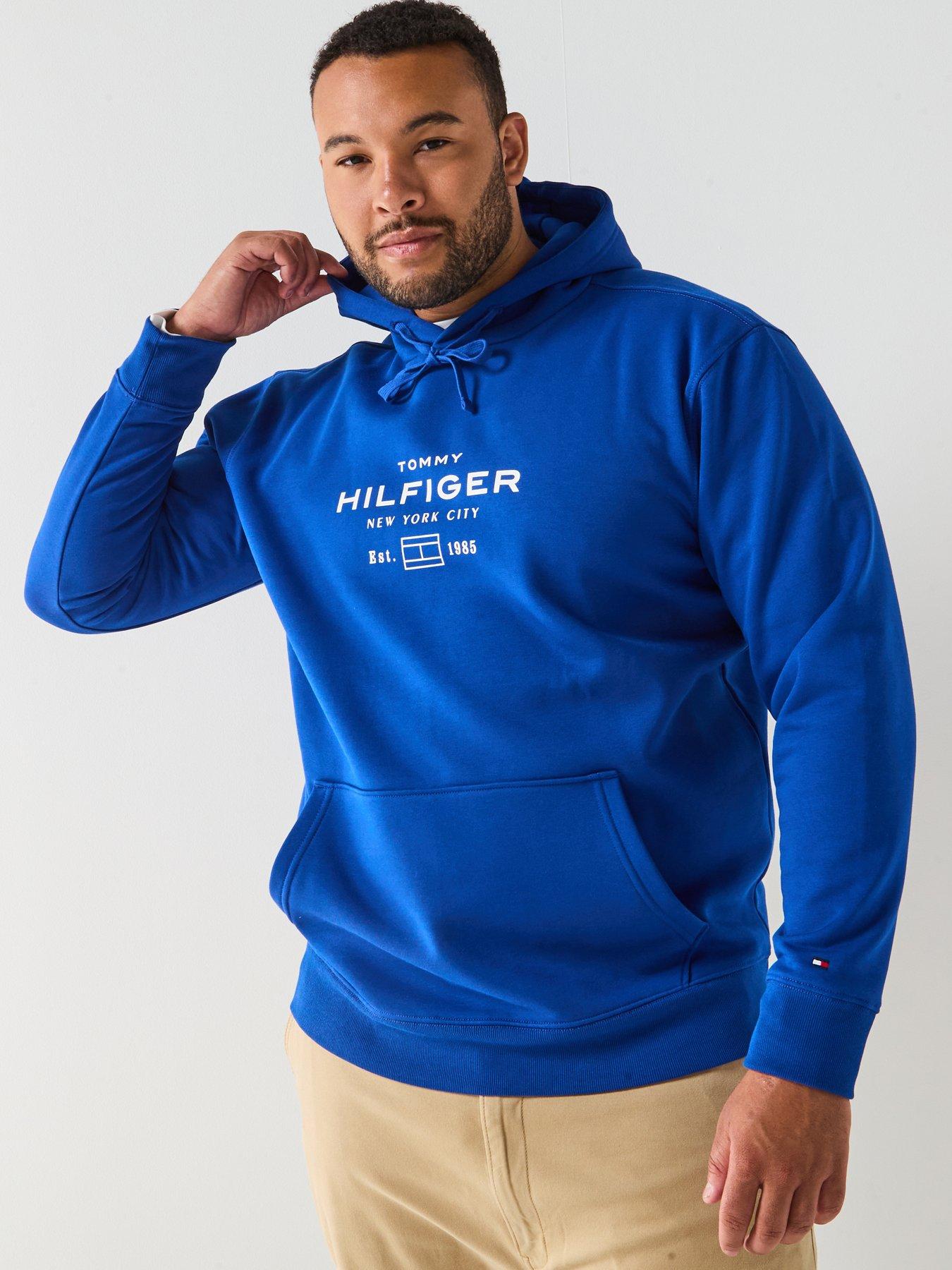 Tommy Hilfiger Big  &  Tall Oval Graphic Hoodie - Blue