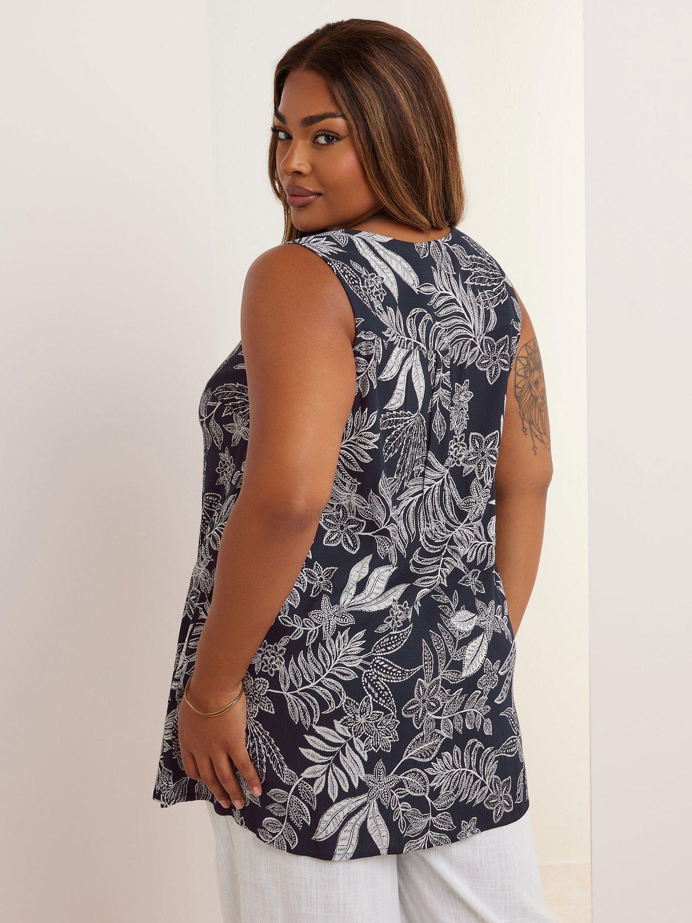 stillFront image of yours-curve-pleat-front-vest-blue