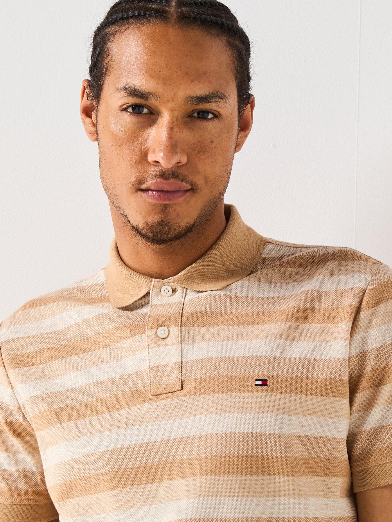 Image 5 of 6 of Tommy Hilfiger Stripe Structure Polo Shirt - Navy